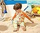 Baby Jungen UV-Schutz UV Shirt Reißverschluss Langarm UPF 50+ Badebekleidung Gelb & Kokosnussbaum 18-24 Monate
