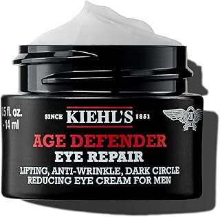 Kiehl's Age Defender Eye Repair, Anti-Aging Eye Cream for Men, Lift, Firm and Visibly Reduce Dark Circles and Crow’s Feet, Instantly Brightens, Paraben-free, Fragrance-free - 0.5 fl oz