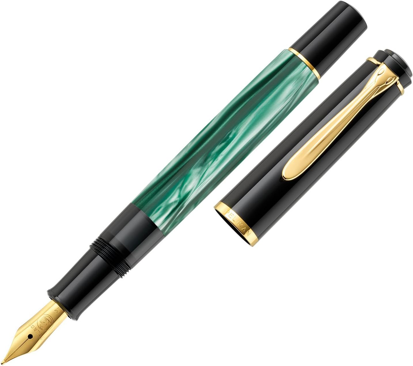 Pelikan M200 983395 Fountain Pen Nib F Marbled Green