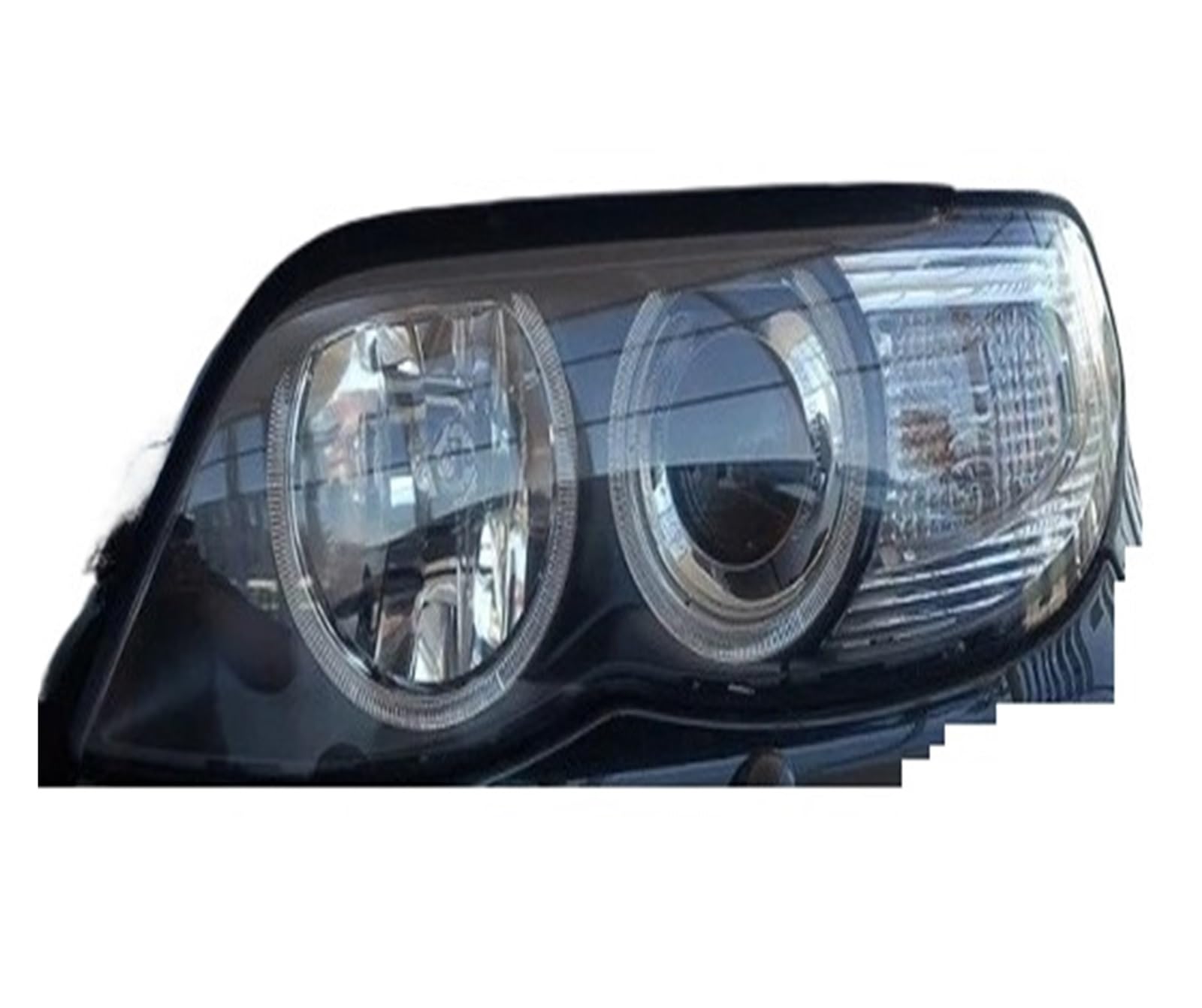 Conjunto Faros Celanteros Coche Para BMW Para X5 E53 E70 2000-2005 2006 2007 2008 2009 2010 2011 2012 2013 Para Kit De Ojos De Ángel LED Ultra Brillantes Anillos De Halo Luz De Día Faros Delanteros(2)