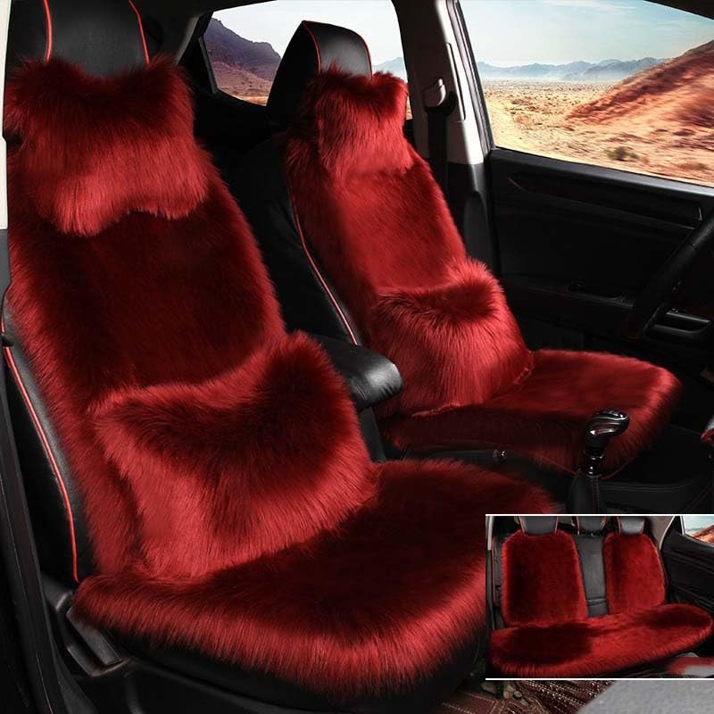 Couverture de siège auto arrière peluche chaude antidérapante