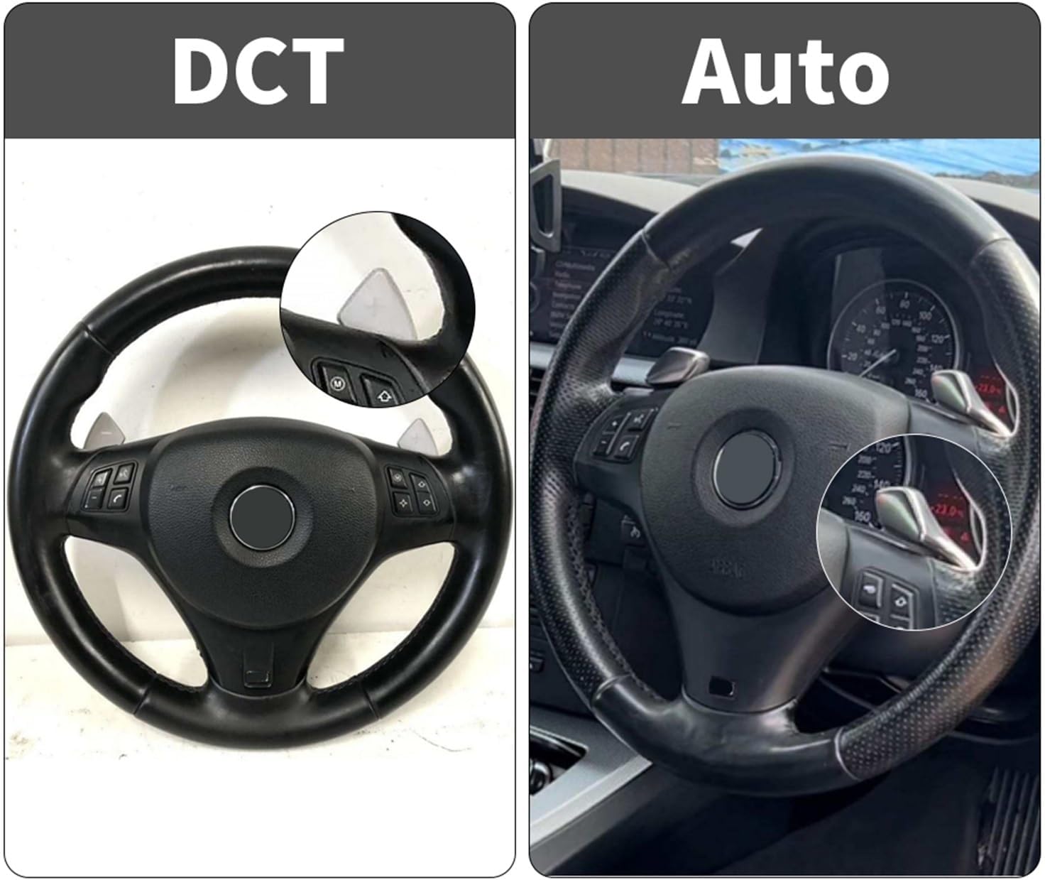 Magnetic Paddle Shifter，Compatible With BMW E81 E82 E87 E88 E90 E91 E92 E93 Car Steeing Wheel Extention Interior Accessories(Auto Version)