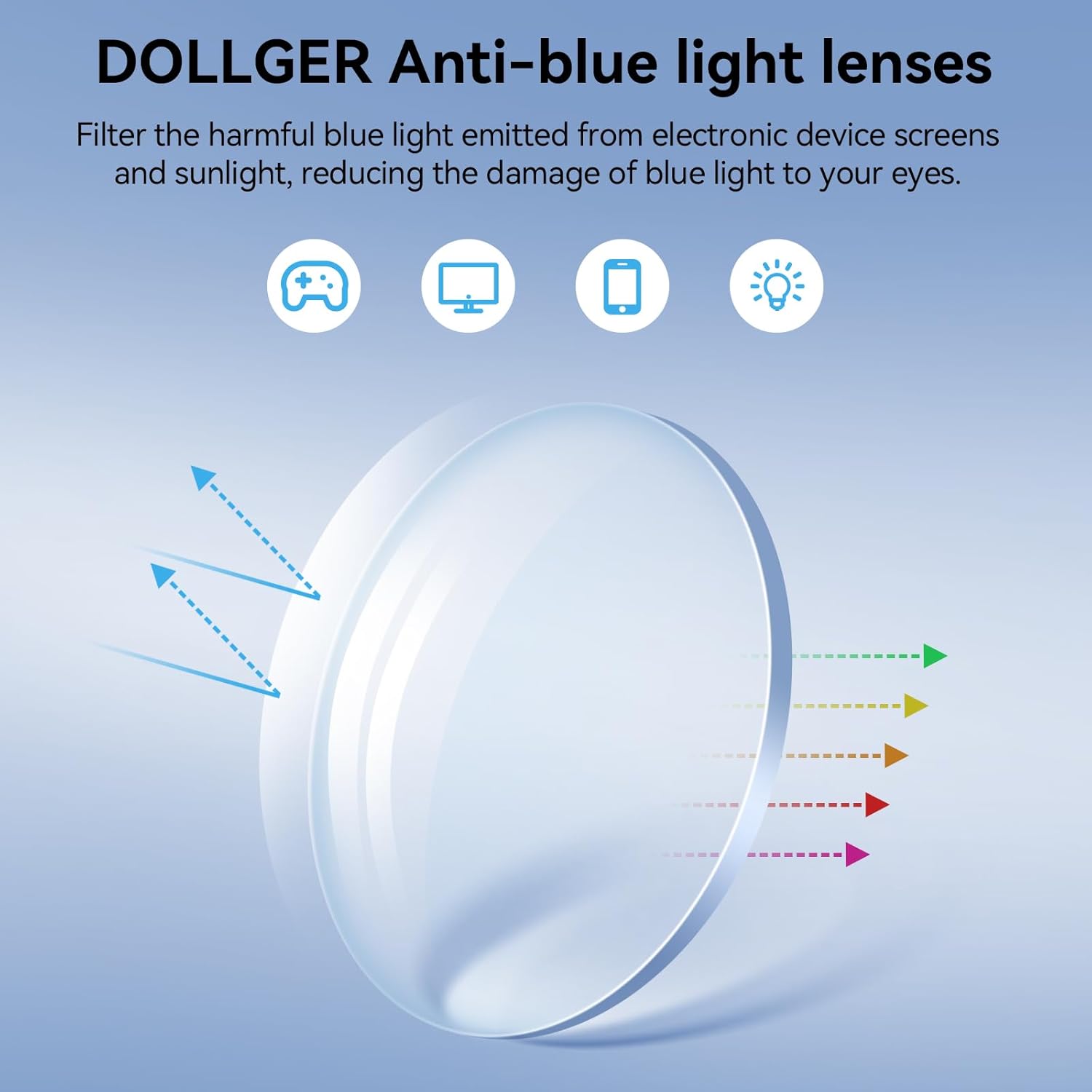 Dollger Blue Light Glasses for Men Women Blue Light Blocking Computer Screen Glasses Men Clear Frames Eyeglasses - Image 7