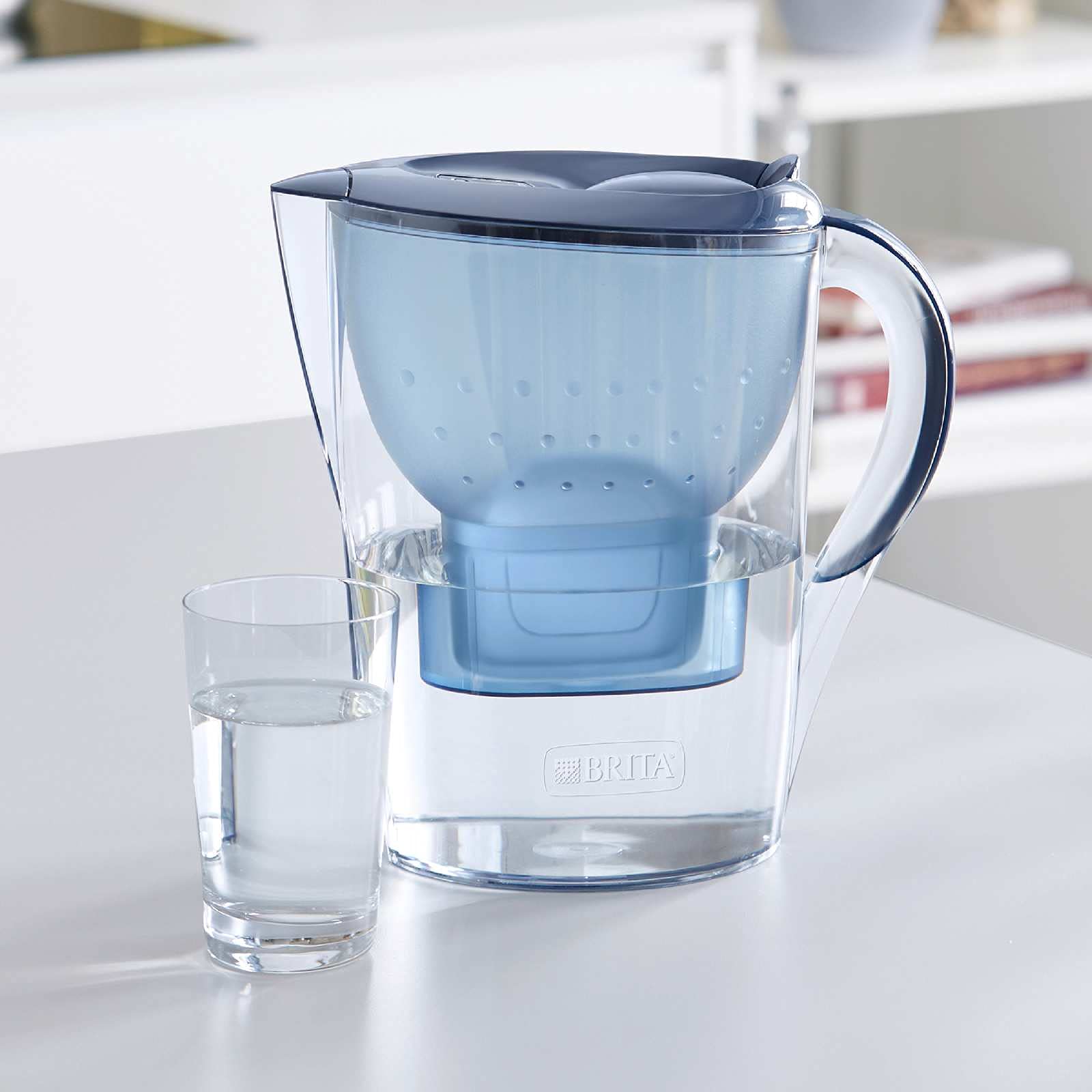 Buy BRITA Marella fridge water filter jug for reduction of chlorine