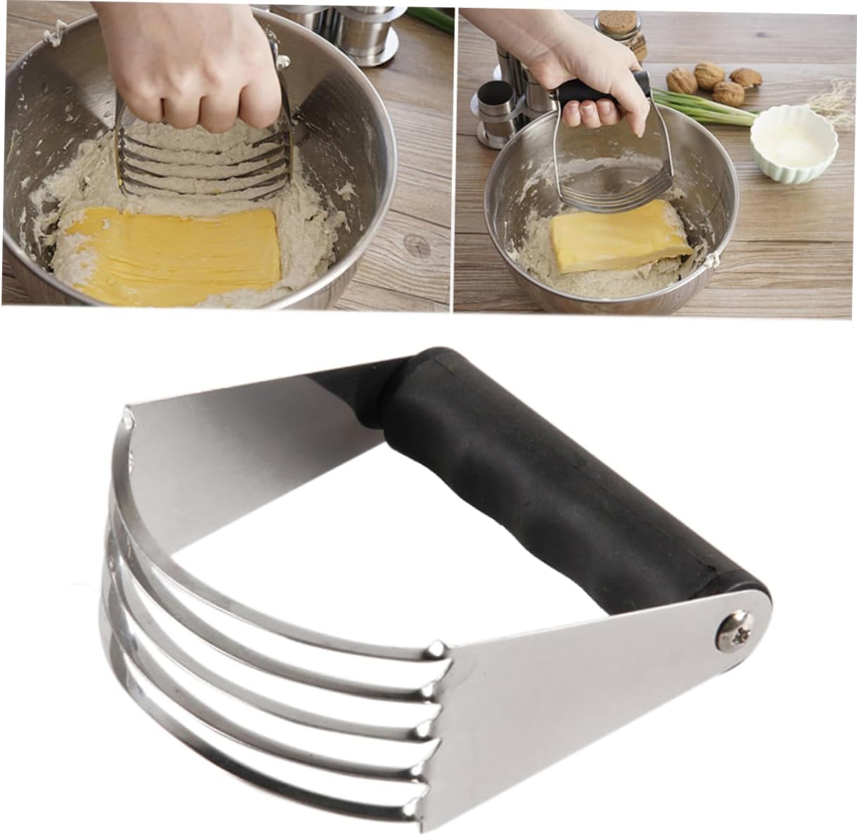 Pastry Cutter Stainless Steel Dough Blender for Butter and Nuts