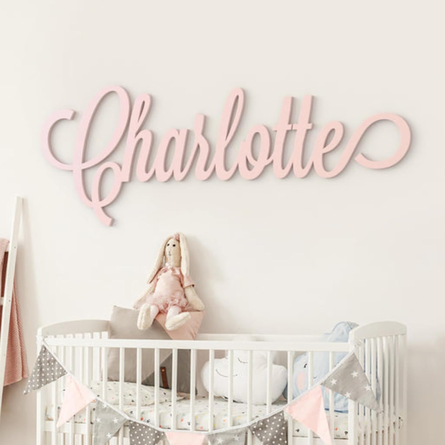 Kikone Prénom En Bois Personnalisé, Décoration Murale Chambre Enfant Bébé, Panneau De Nom Bois (20-88 Cm), Panneaux Personnalisés Enfants : Polices, Longueurs, Couleurs Disponibles.
