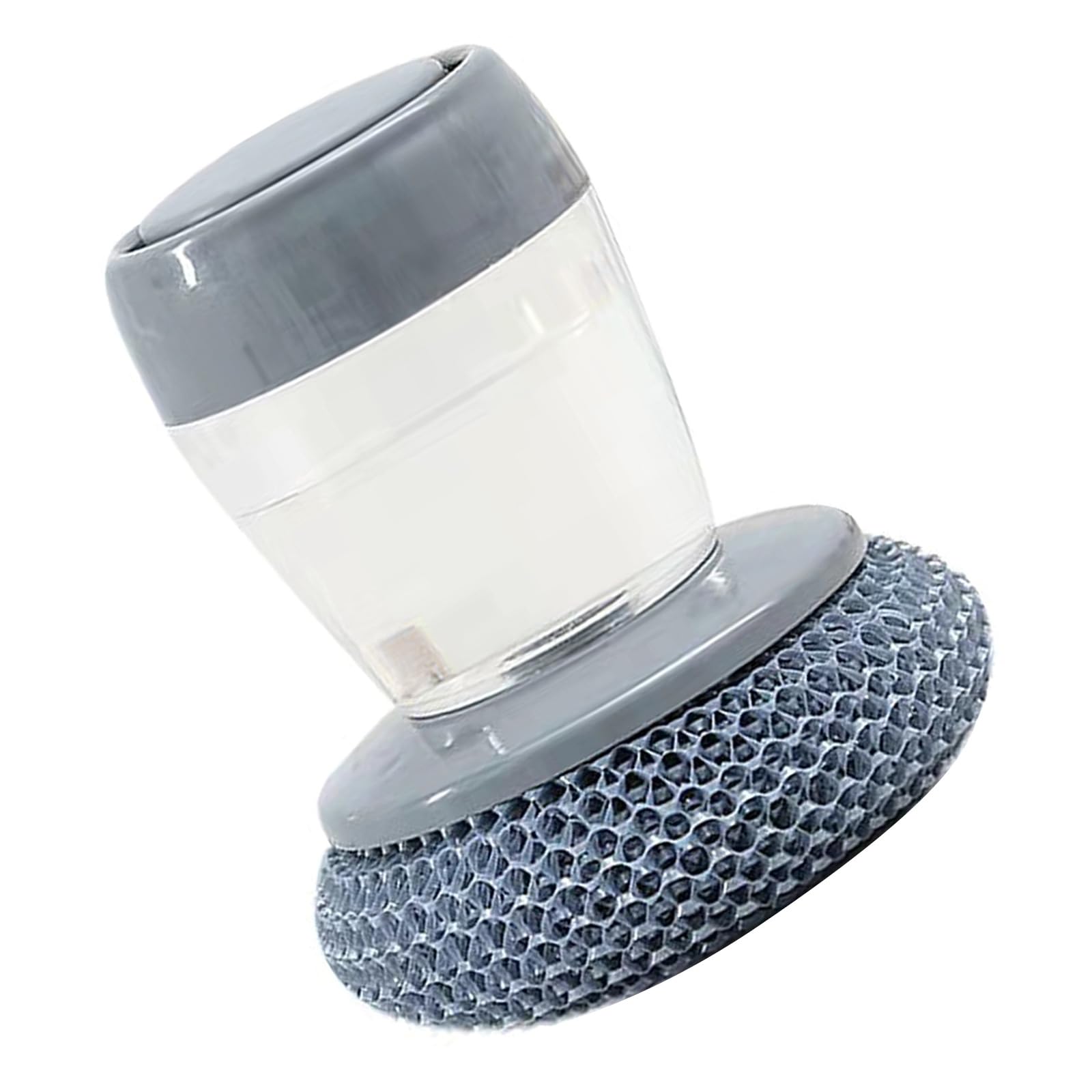 Kitchen Cleaning Brush with Detergent Dispenser, NonScratch Scrubbers for Pots and Pans, Long Last Dishwashing Tool Scrubbing Brush