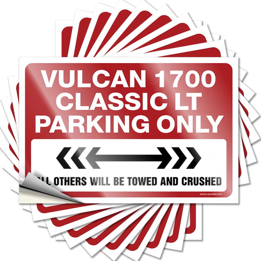 Vintage Home Decor Bottle Bumper | Vulcan 1700 Classic Lt Parking Only Punk for Motorcross Decor(12X18CM)