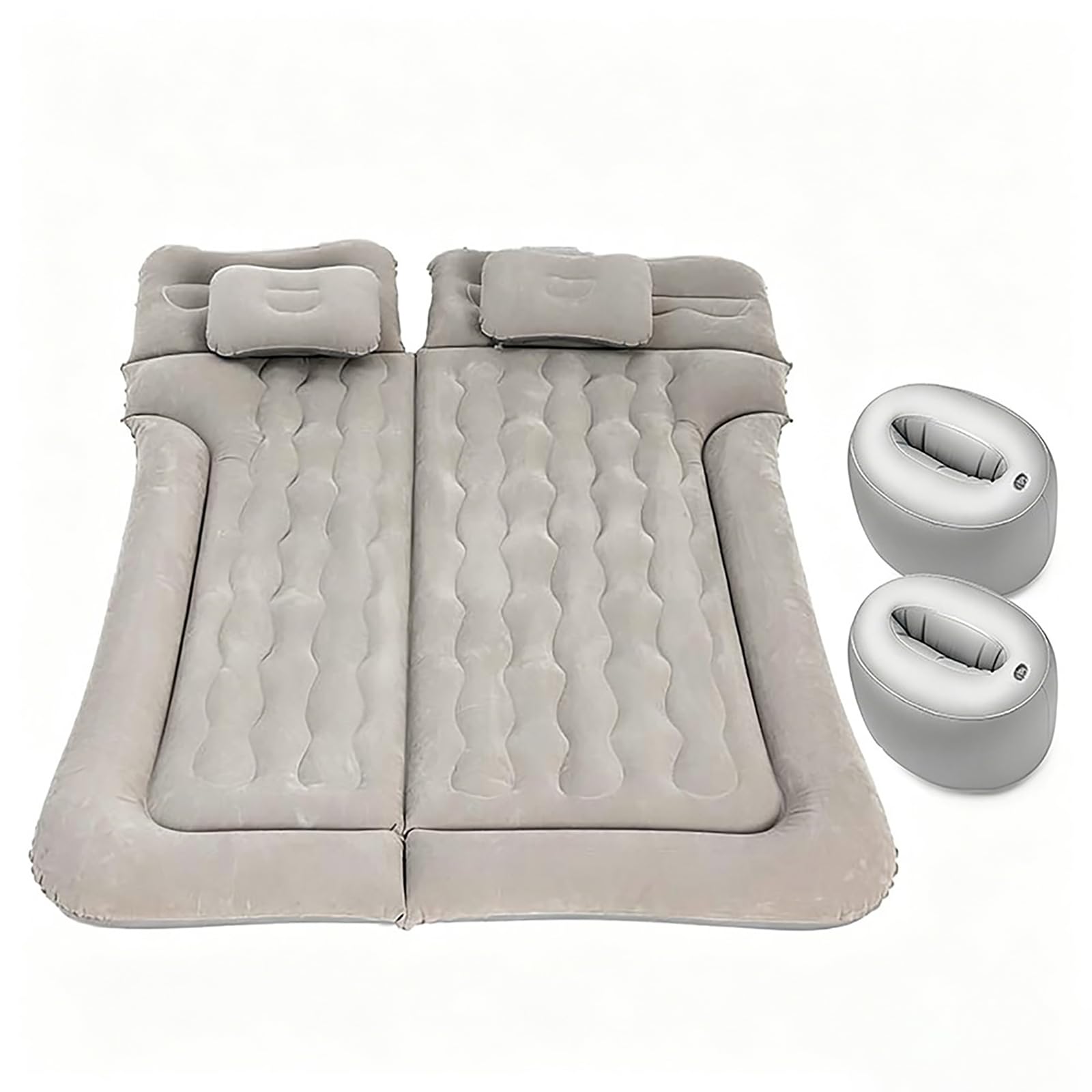 WWMOZ Car Air Mattress for SUV,Inflatable Backseat Air Bed with Pillows,Flocked PVC Sleeping Mattress Camping Travel,Foldable Portable Car Bed for Jeep Wrangler Mk4 JL 2018–2025