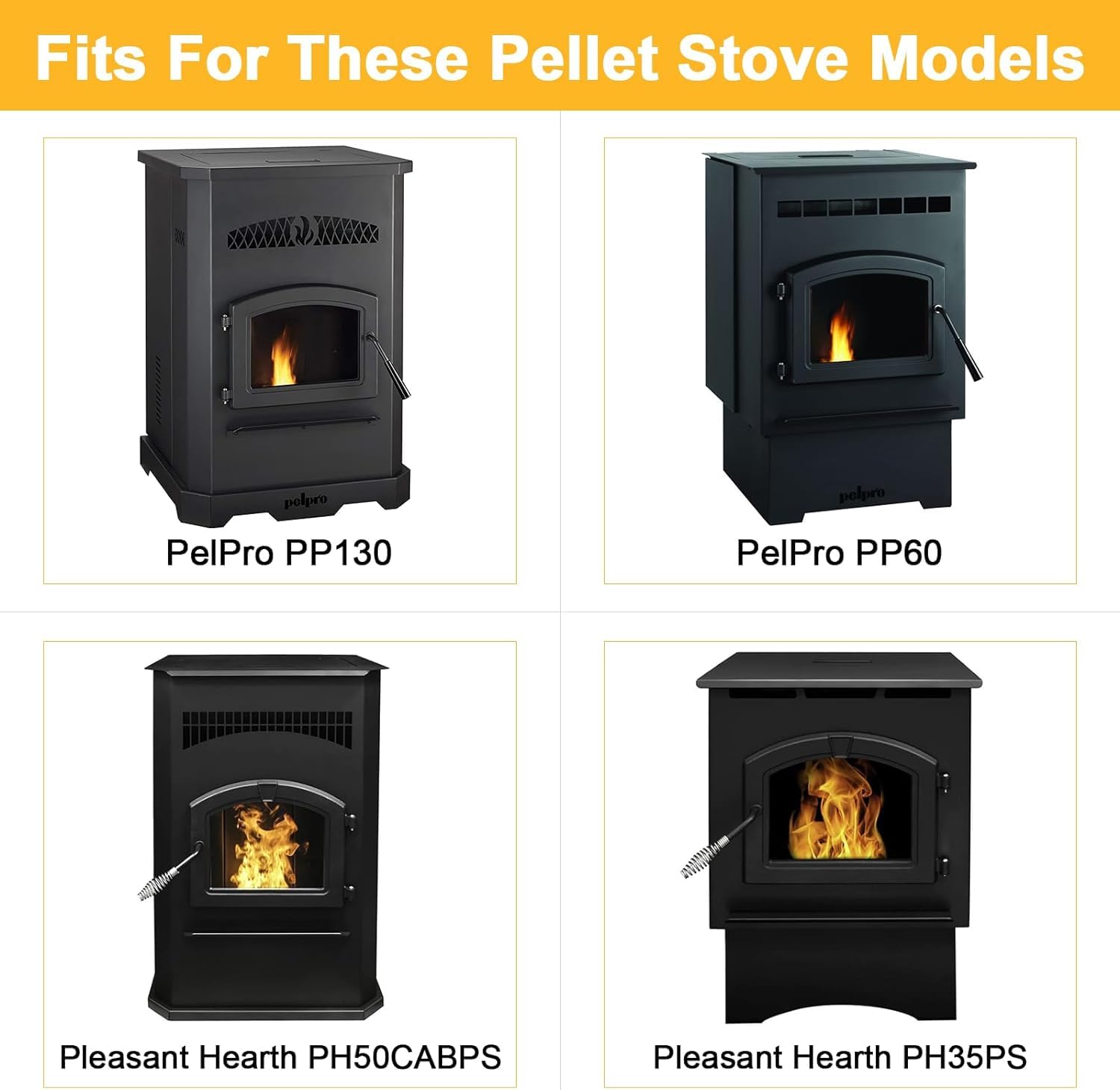 Adviace 812-4400 Exhaust Combustion Blower and SRV7000-660 Igniter for Pelpro PP130, PP130-B, PP60, PP70, PPC90, TSC90 and Pleasant Hearth PH35PS, PH50CABPS Pellet Stoves.