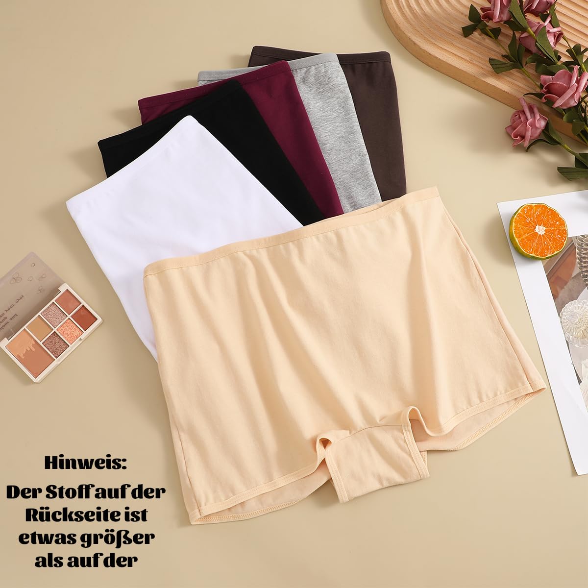 ALL OF SHE Boxershorts Damen Baumwolle–Unterwäsche Frauen Bequem und Unterhosen Atmungsaktiv, Pantys Damen Für Alltag, 6 Stück, Größen S-XXL