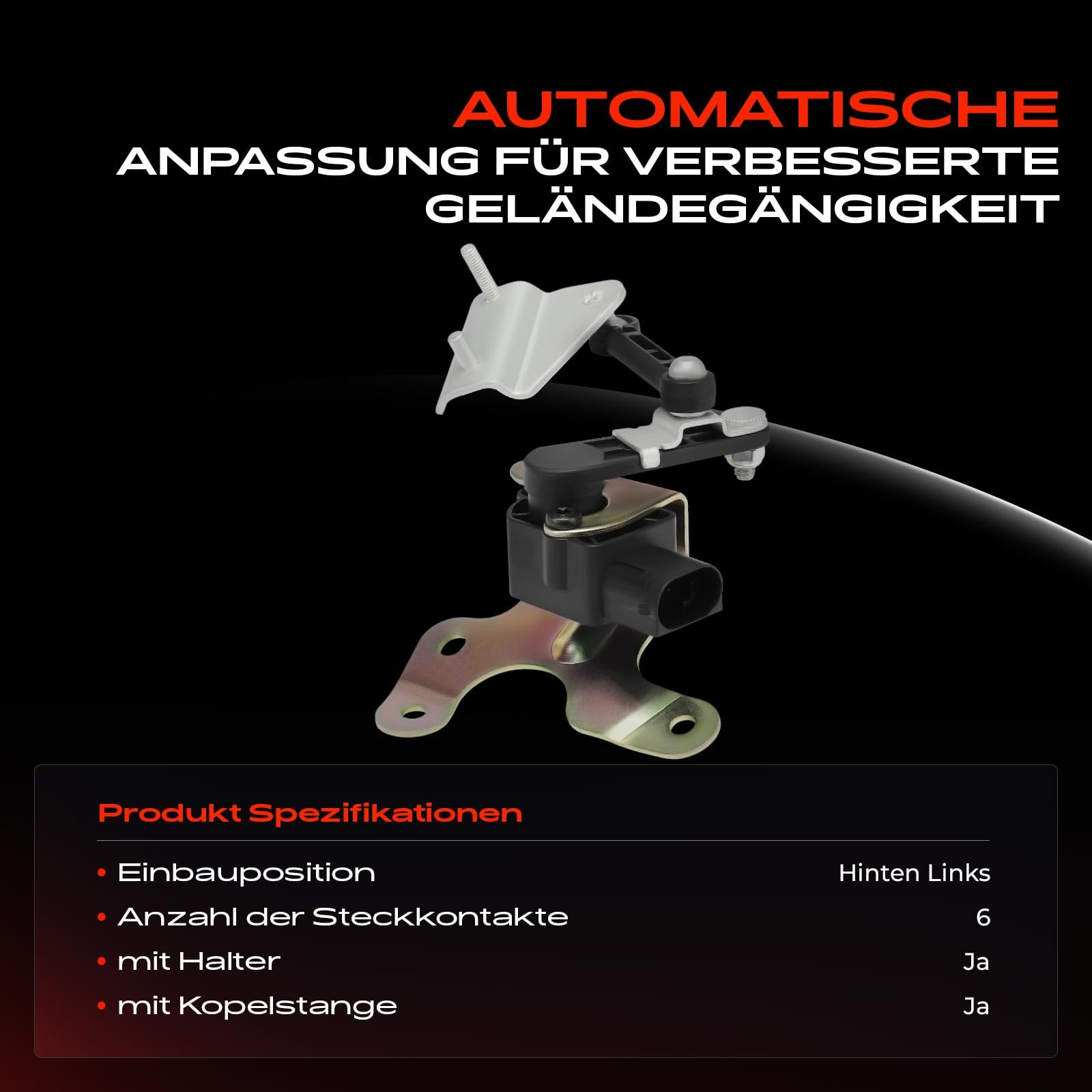 Frankberg Niveausensor Höhensensor Kompatibel mit E-Klasse W212 E-Klasse T-Model S212 C-Klasse T-Model S204 C-Klasse Coupe C204 C-Klasse W204 Replace# A2129052902