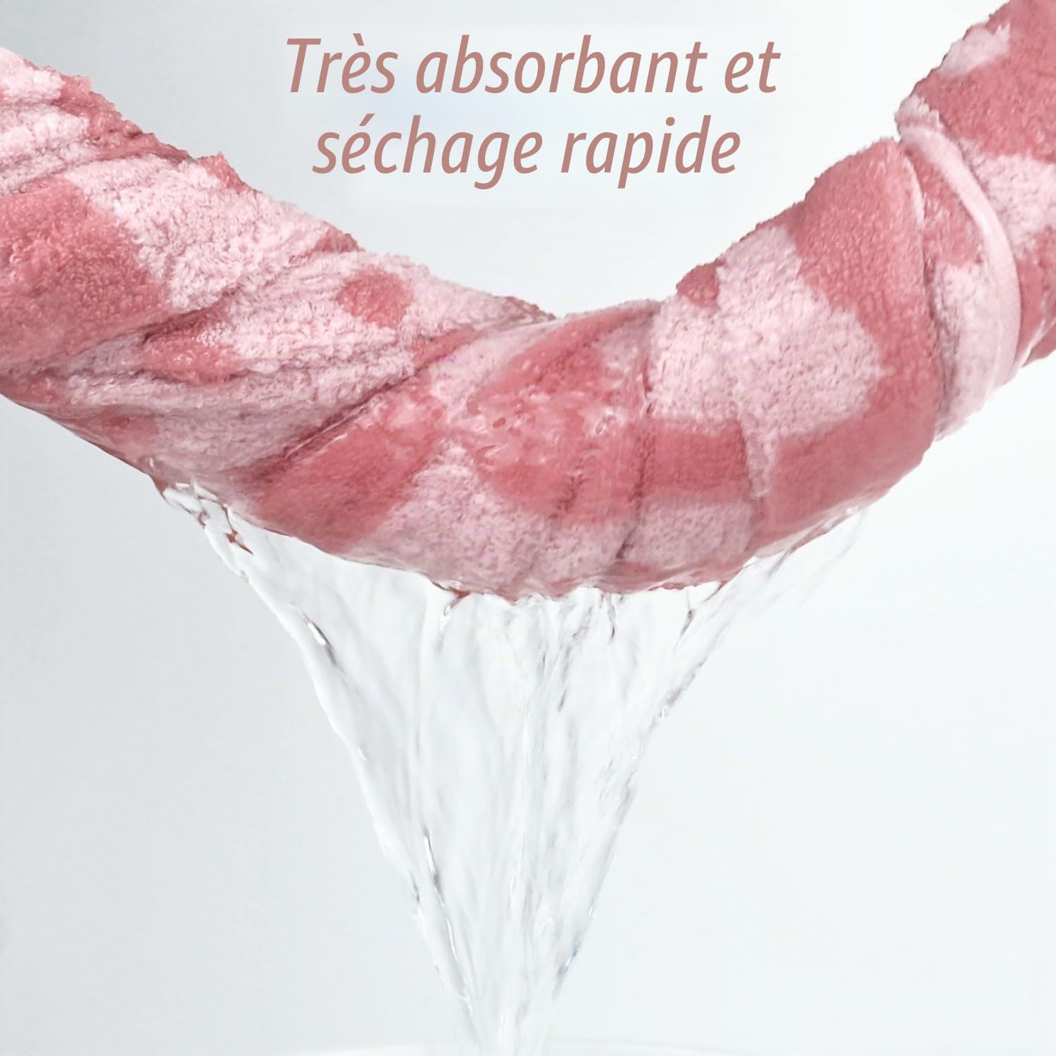 Jacquotha Lot de 2 Serviettes de Bain de Luxe à Carreaux Floraux, Serviettes Roses pour Femmes et Filles, 69,9 x 140,7 cm, décoration Mignonne pour Salle de Bain et Piscine, en Coton
