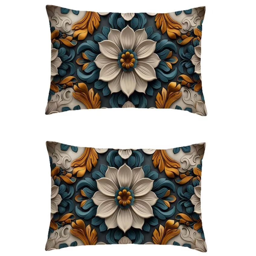 Housse coussin extèrieur lin imperméable contre humidité jardin 70x90