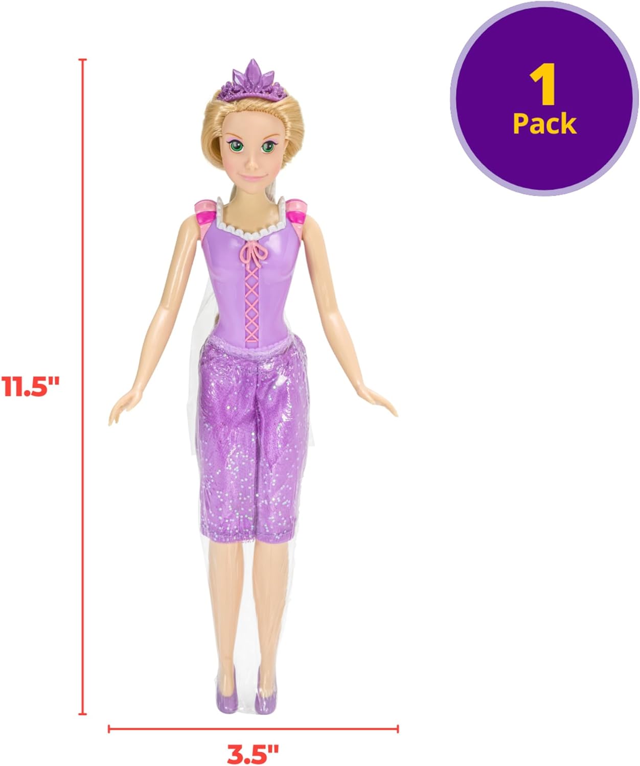 DecoPac Disney Princess Doll Signature Cake DecoSet Cake Topper, Plastic, Rapunzel, 11"