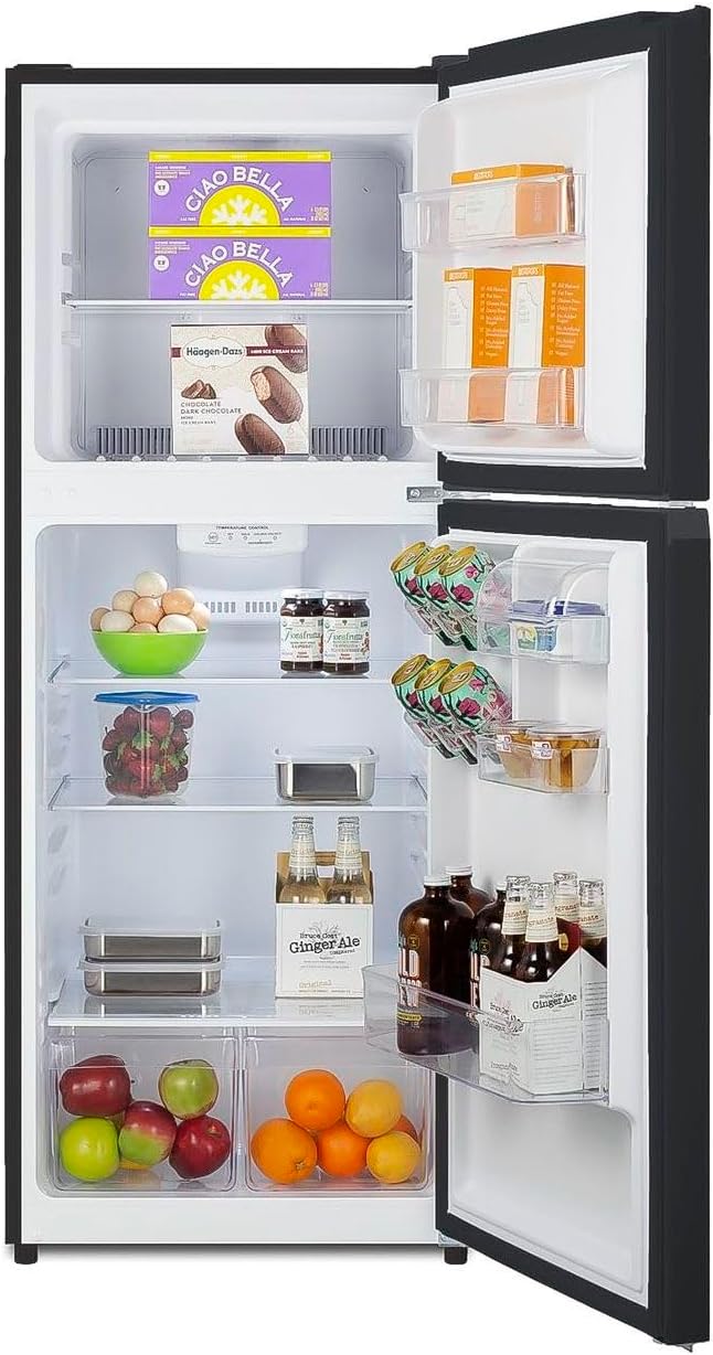 Summit 24" Refrigerator, Refrigerator - Freezer, Energy Star, Black - FF1087B