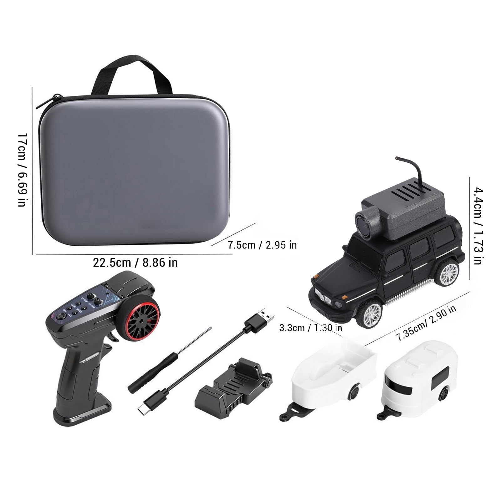 Sxhlseller Mini RC Car con Cámara HD FPV, 1:64 FPV RC Drift Racing Car con Luces Ambientales 3 Modos de Velocidad Cámara HD Transferencia de Fotos Control Remoto, Disfrute de Vistas