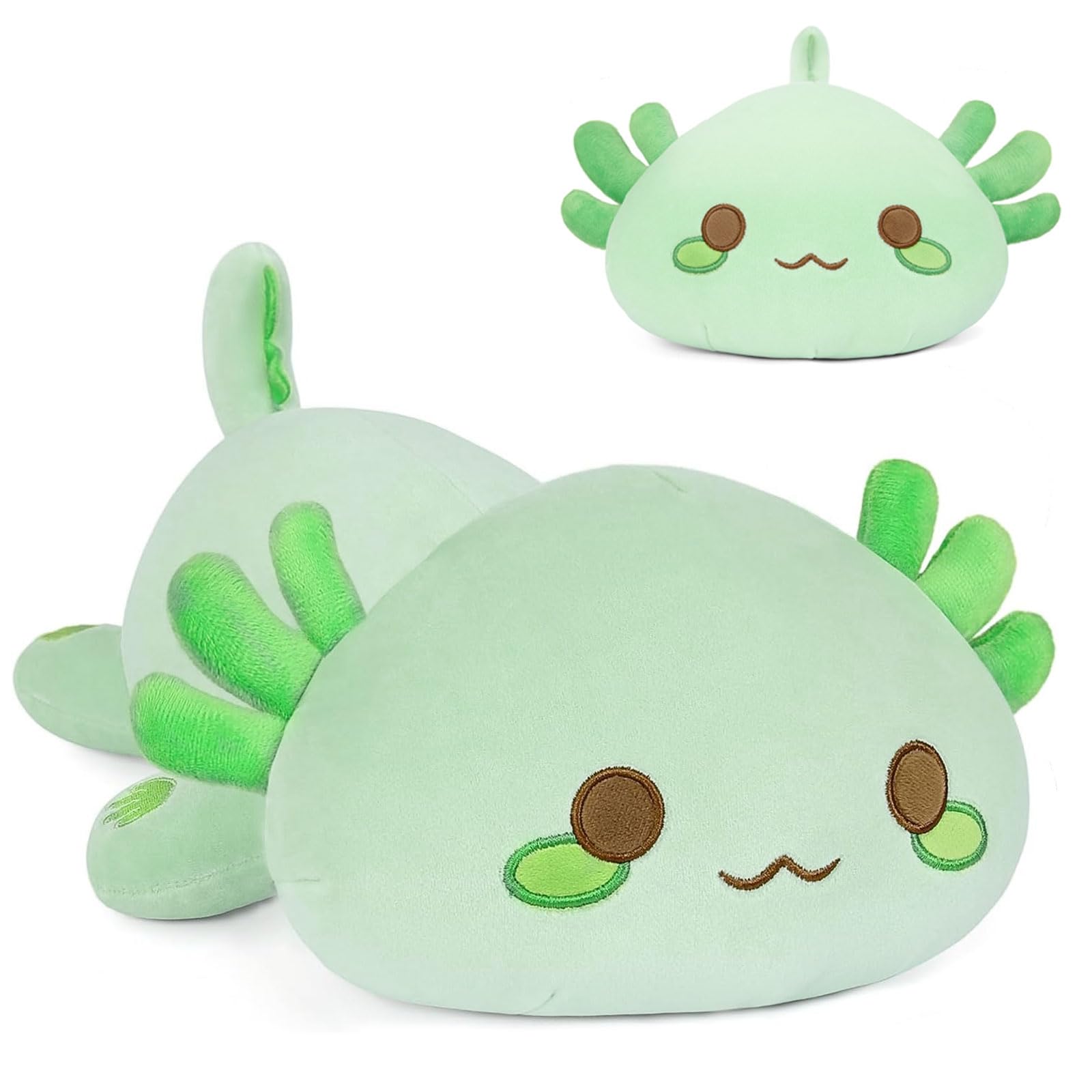 Ajolote Peluche, Peluches de Animales, Bonitos Peluches, Almohada Suave y Acogedora, Regalos para Niños y Niñas(Verde)