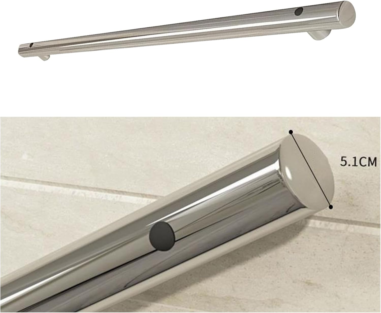 Stainless Steel Stair il Non-Slip Support Rod for Indoor & Hospital Use 500CM il Kit for Safe Banisters & Stairs& Easy to Install