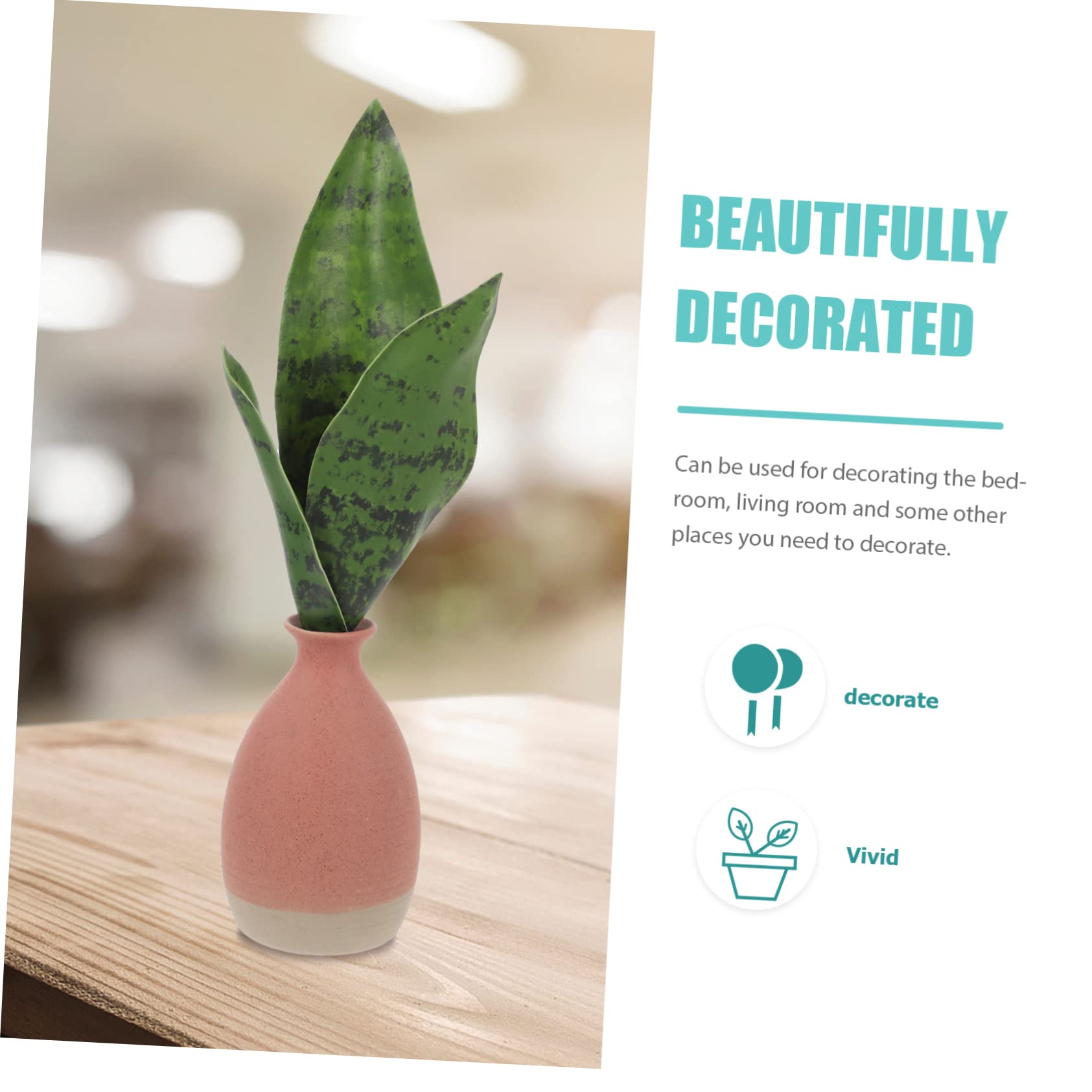 Gatuida 2pezzi Artificiali Sansevieria Realistiche Decorazione e Uffici e Adatte Per e
