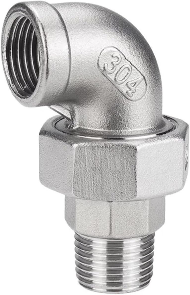 PTFE-Seal Elbow 90 Degree 1/4" 3/8" 1/2"-4" BSPT Female Male Union Scoket Coupler 304 316 Stainless Steel Connector Pipe Fitting(Fe to Fe,SS316_1/4")