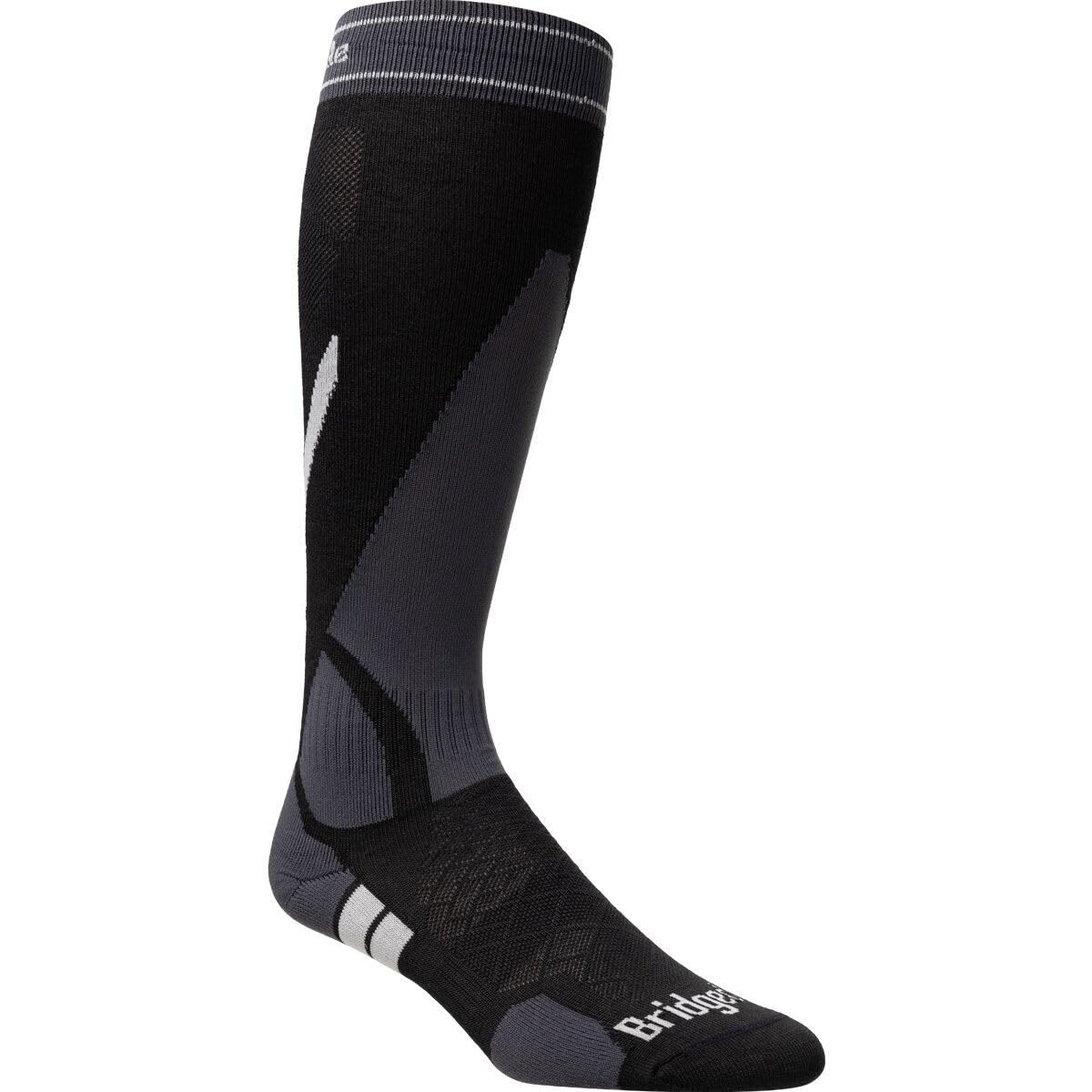Bridgedale Men's Black/Grey Ski Lightweight Merino Endurance Sock - L