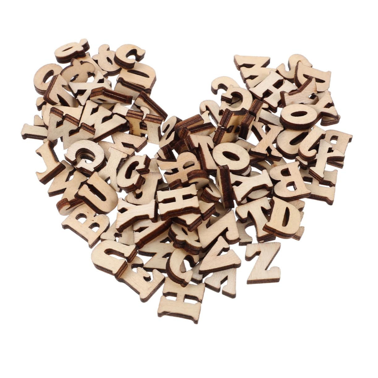 Housoutil 200pcs Wooden Letters Decorations DIY Craft Letters Large Wooden Alphabet for Wall Decor
