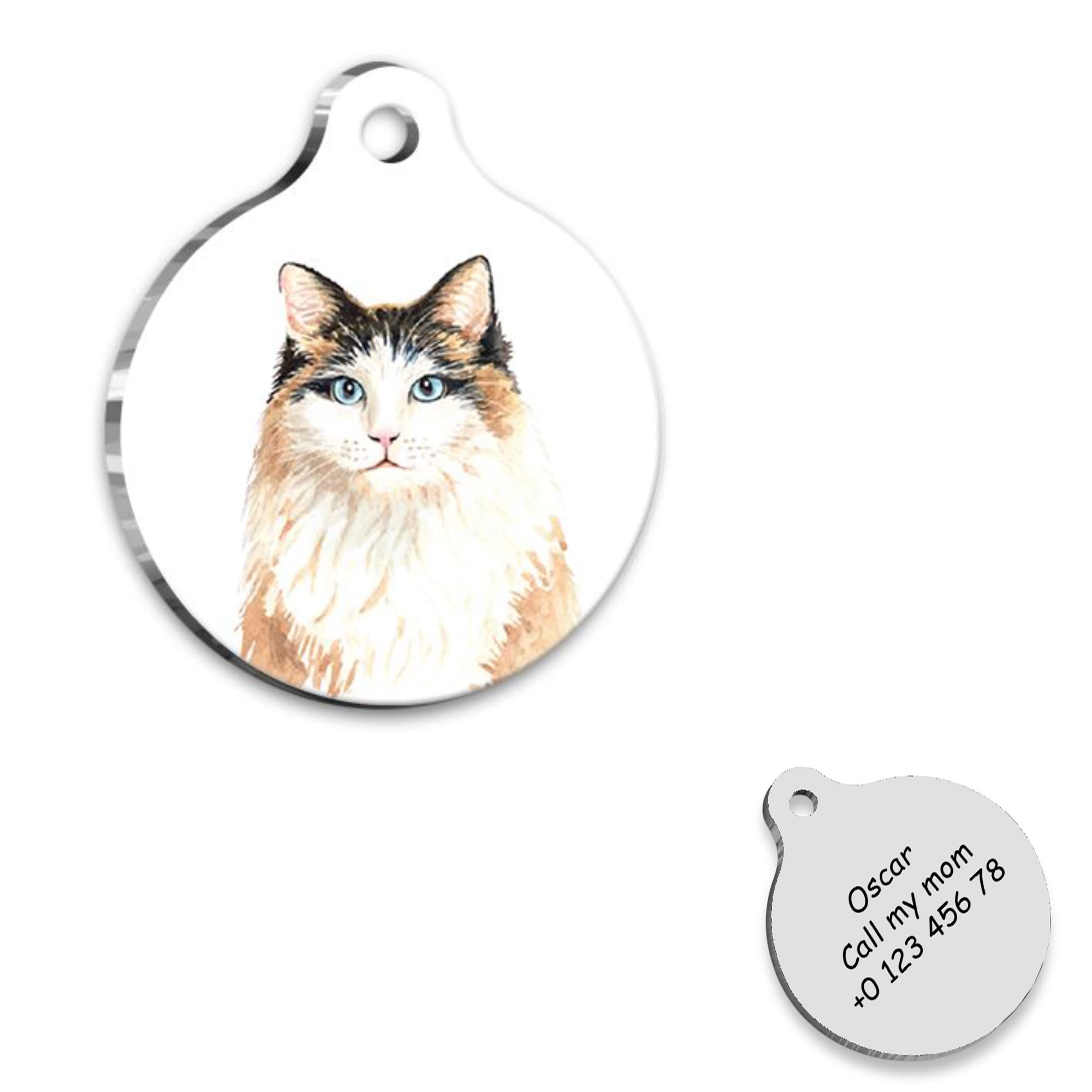 Cat id Tag Heart - Cat Personalized Dog Tag - Cat Custom Name Tag - Customized Pet Tags - Cat Name id Tag for Dog - Cat Name Tag