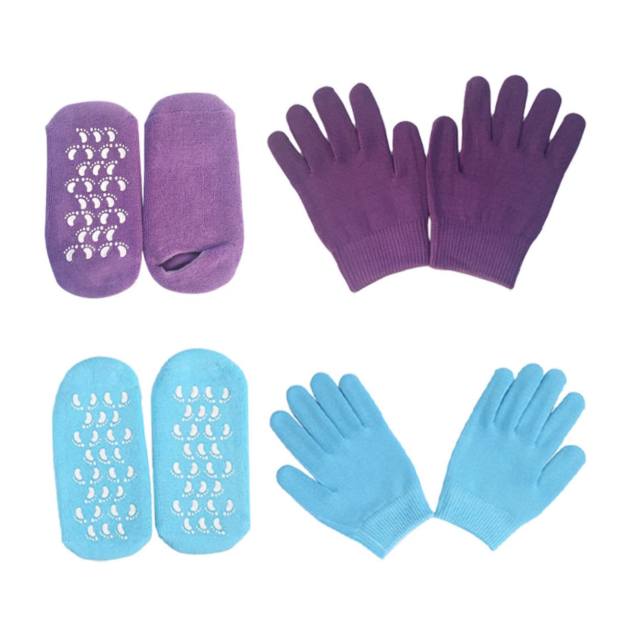2 Satz Gel Feuchtigkeits Spa Handschuhe und Socken für Pflege