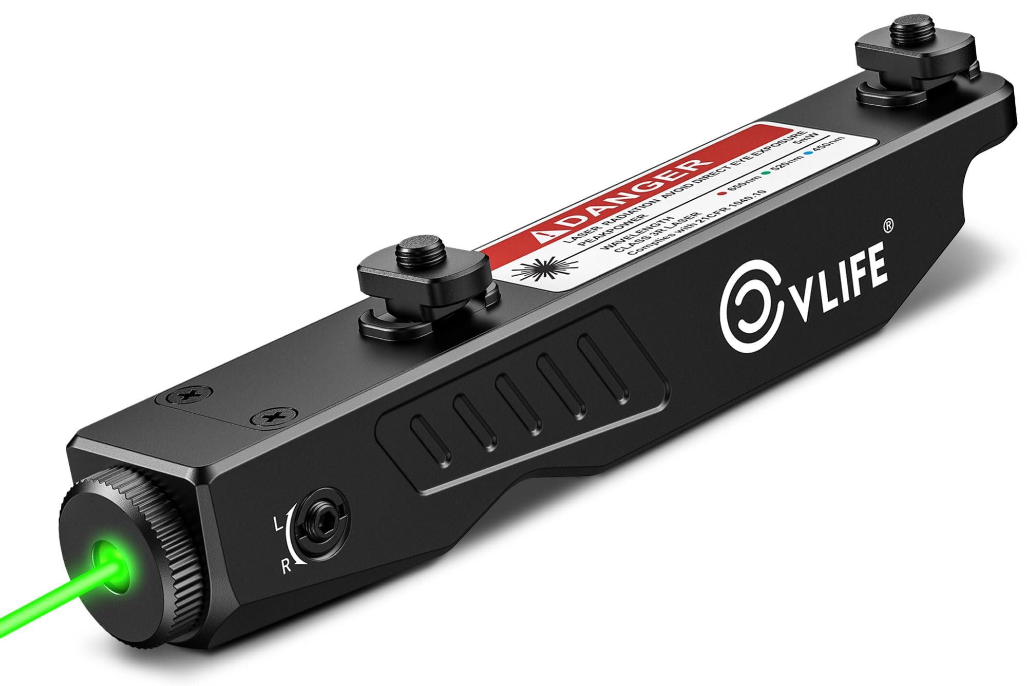 CVLIFE Green Laser Sight Compatible with M-Lok Picatinny Rail, Magnetic Rechargeable Green Laser for Rifle Low Profile Tactical Laser Sight with Strobe Function