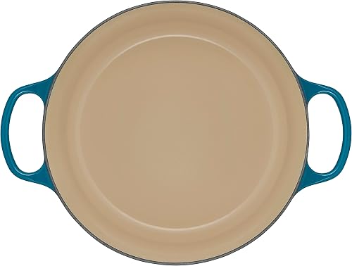 Le Creuset Cocotte rotonda Evolution in ghisa vetrificata con Coperchio, diameter 28 cm, Deep Teal, 21177286422430 - 3