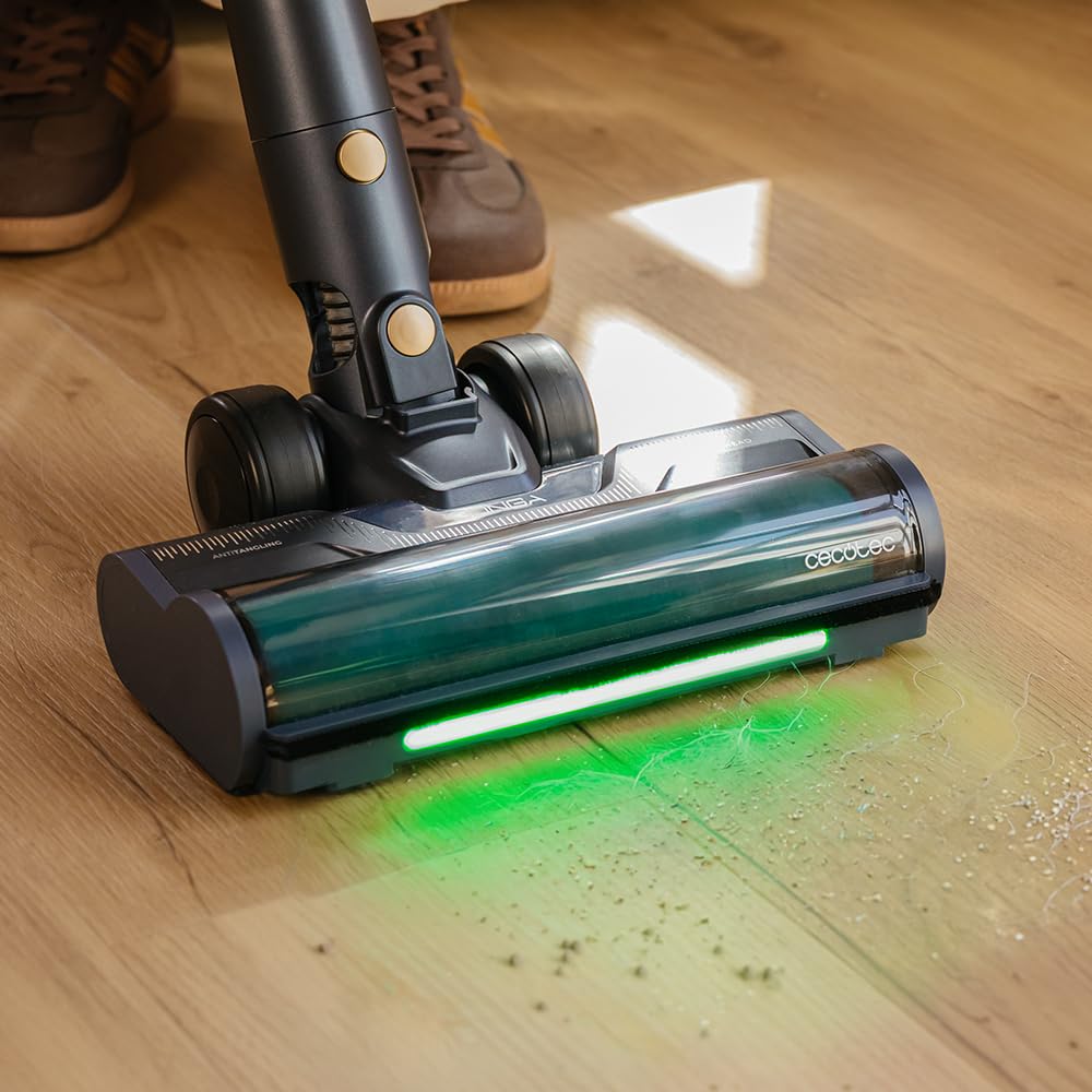Cecotec Aspiradora Escoba sin Cable Conga Rockstar RS90 Pet Flex Detect. 650W, Succión 230AW y 30kPa, Cepillo Antienredos Hairless XXL, Autonomía 90mins, Luz LED Verde, Tubo Flexible, Cepillo Animales