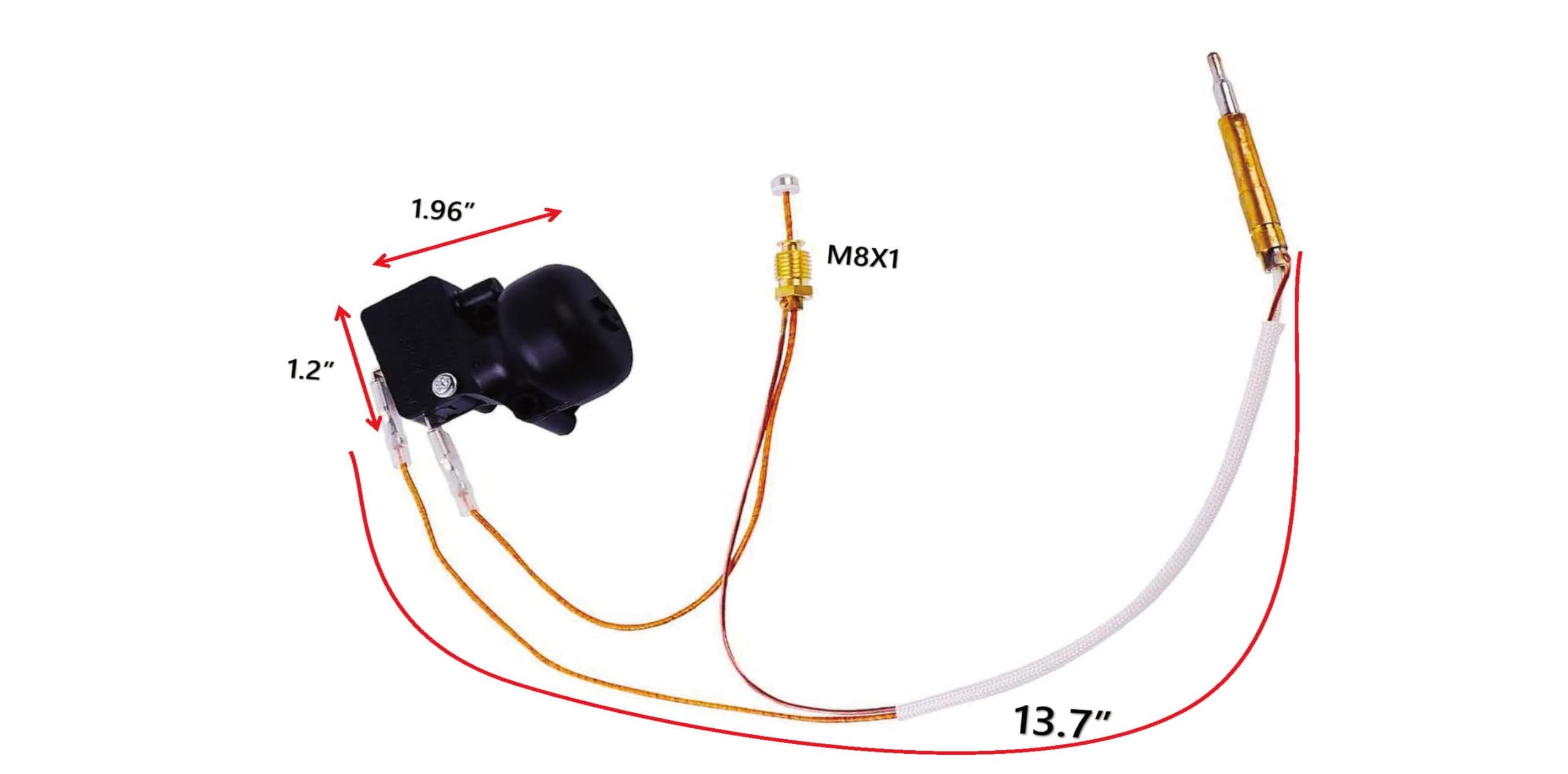 MENSI New Propangas-Heizpilz Reparatur Ersatzteile Thermoelement & Dump Switch Control Safety Kit
