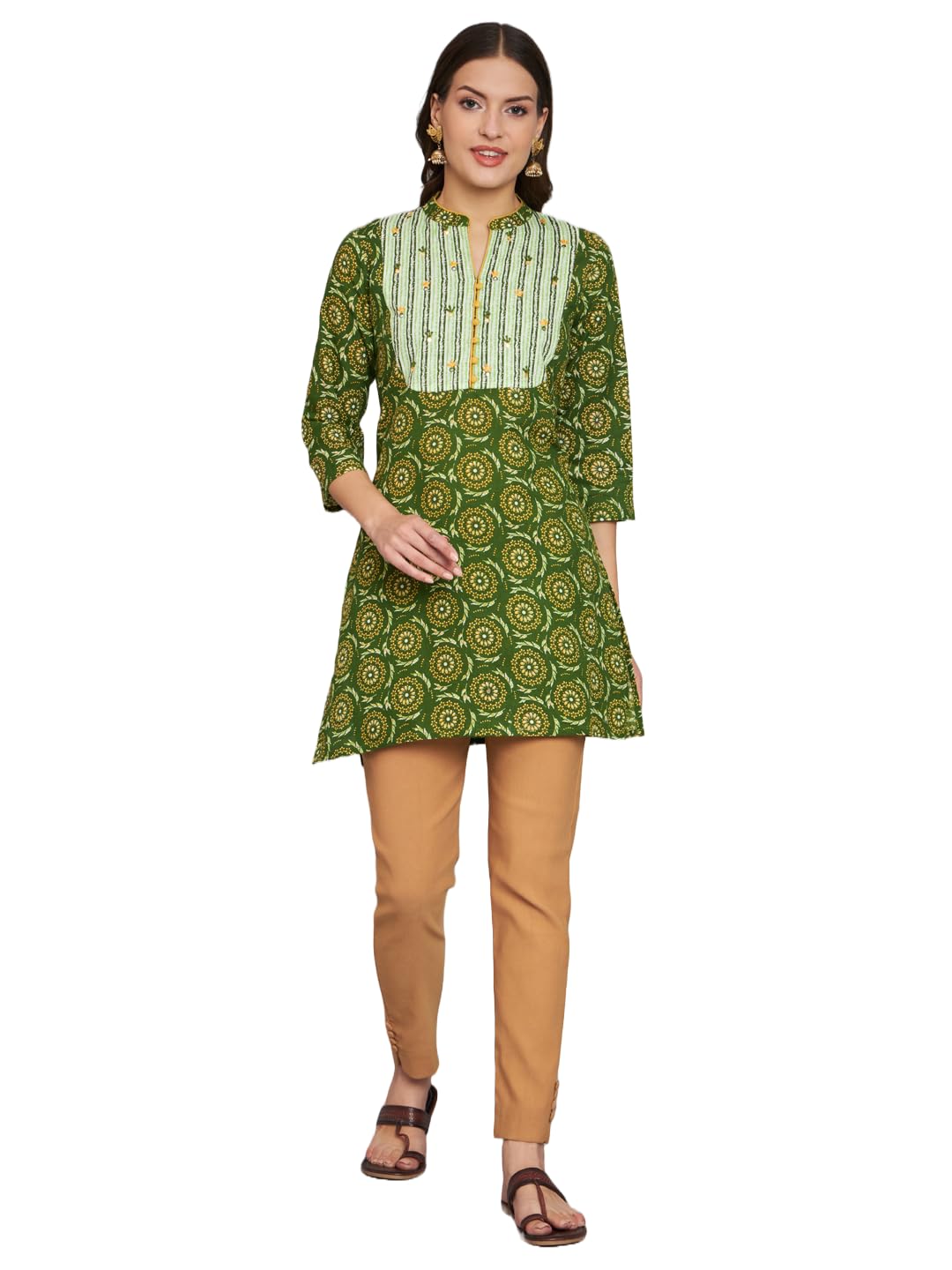 Rapsodia Women’s Cotton Regular Kurta (R70149-Red-P_Red)