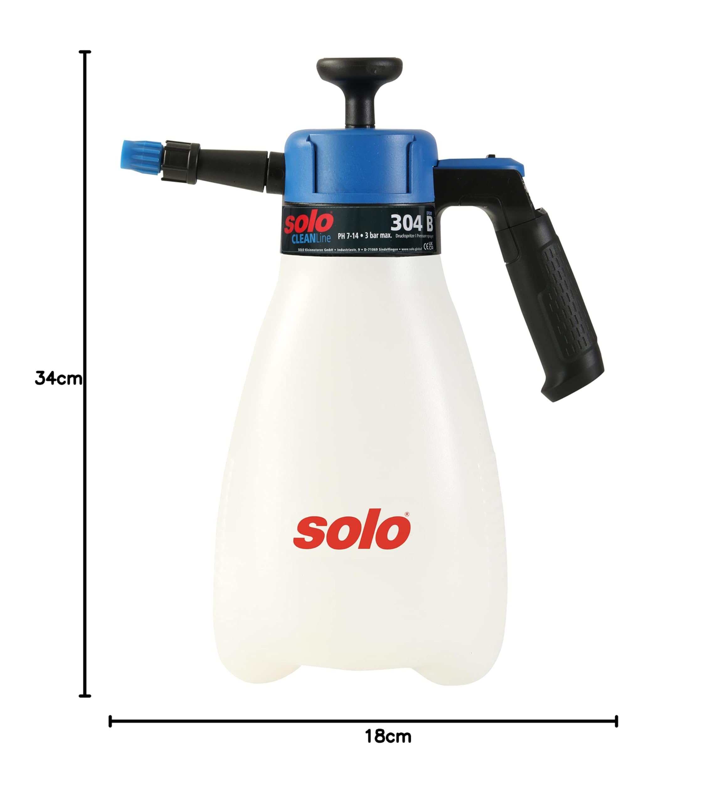 Solo 304 B - Pulverizador a presión, Fabricado en Alemania, Color Blanco
