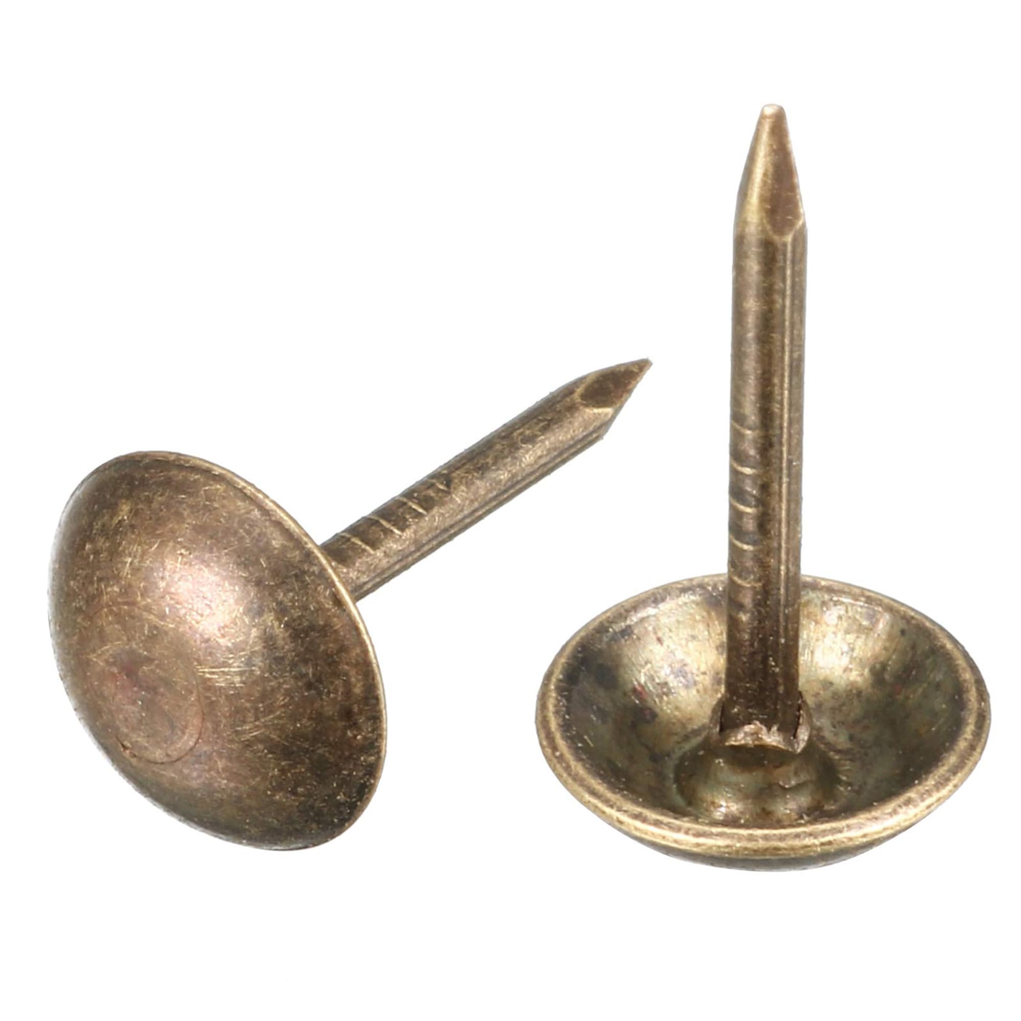 TA-VIGOR Upholstery Tacks Bronze 7mm Dia 13mm Antique Decorative Thumb Tacks for Furniture, Carpet Nails, Upholstery Pins for Wood Bed, Cork Board and DIY Projects, 100Pcs — image 1