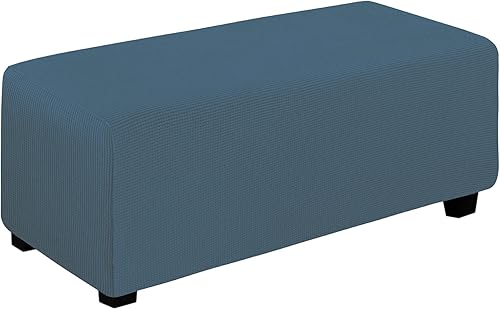 Miniatura 119 de Easy-Going Funda Elástica para Otomana Longitud 20-30 pulgadas Taburete de Almacenamiento Plegable Protector de Muebles Funda Rectangular Suave con
