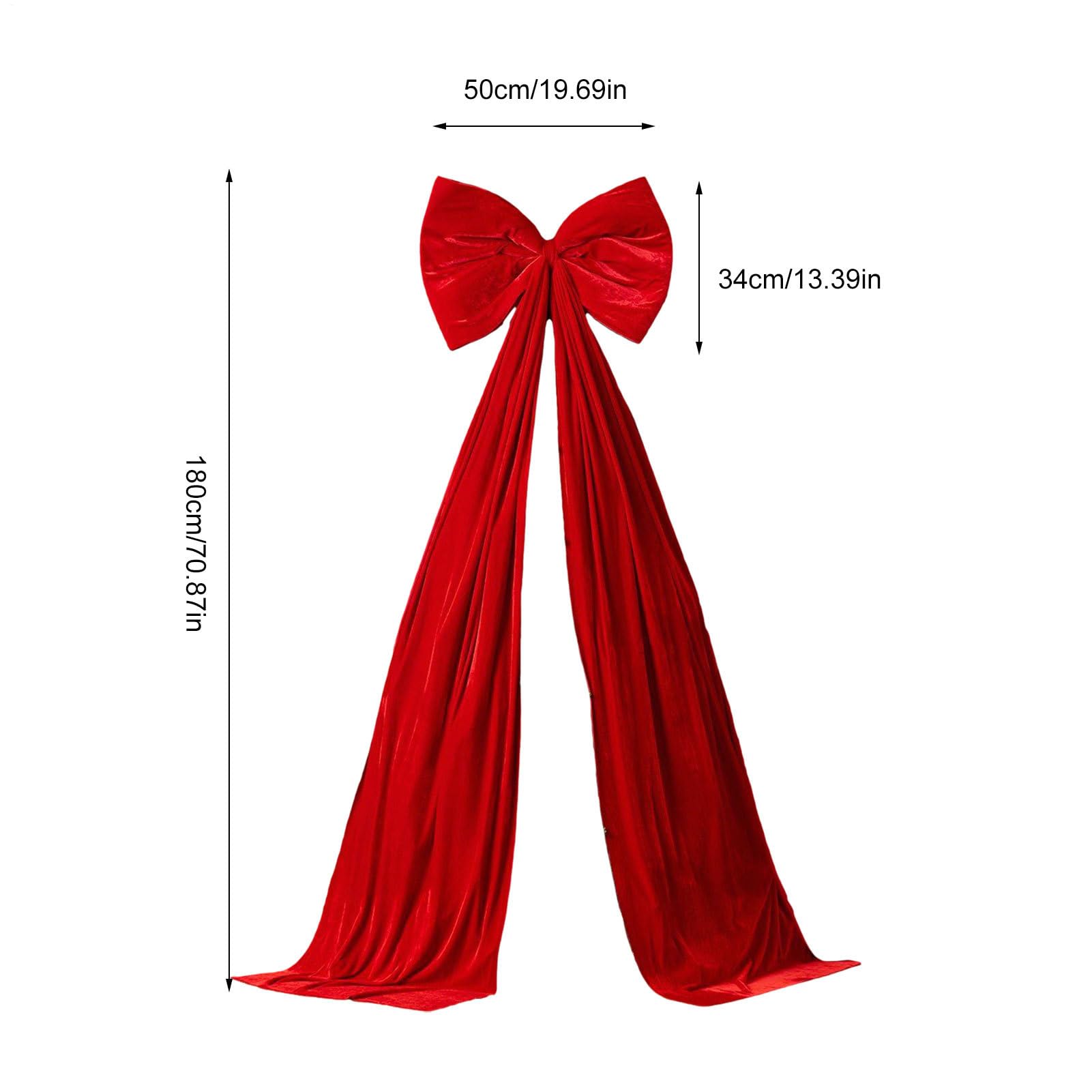 Grandi Fiocchi di Velluto per Albero di Natale 50 x 180 cm Decor Extra