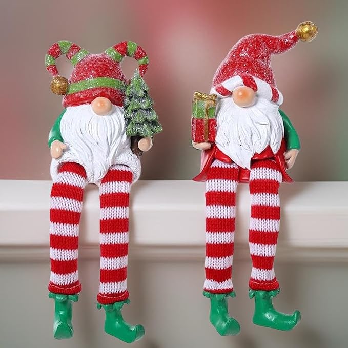 Amazon.com: The Bridge Collection Elf Gnome Figurines - Set of 2 ...