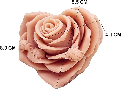 Miniatura 3 de Moldes de jabón de silicona para hacer jabón, moldes para manualidades, moldes de resina, flores 3D (14435)