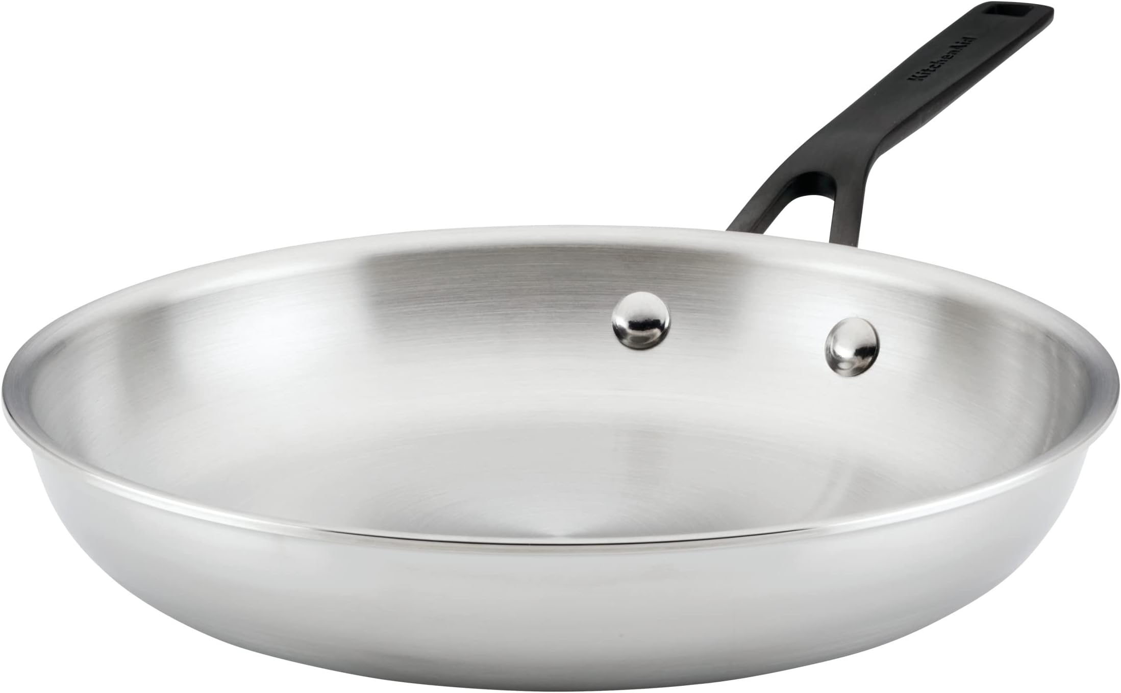 5-Ply Clad Polished Stainless Steel Frying Pan/Skillet, 10 Inch