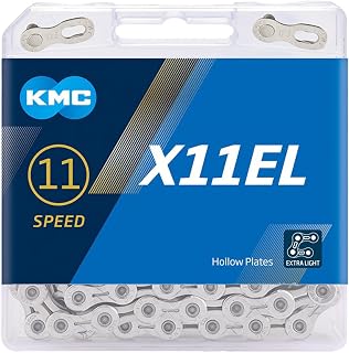 KMC X11EL BlackTech 11-Speed Bike Chain - Lightweight Double X Durability, X-Bridge for Smooth Shifting