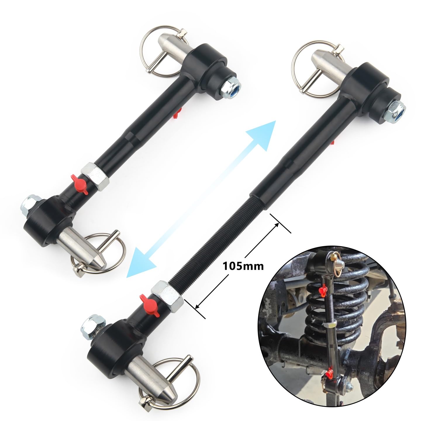 Ramiona zawieszenia Pasuje do Jeep Wrangler JK 2007-2018 2.5 "- 6" łączniki przedniego stabilizatora regulowane podnośniki Wahacz samochodowy