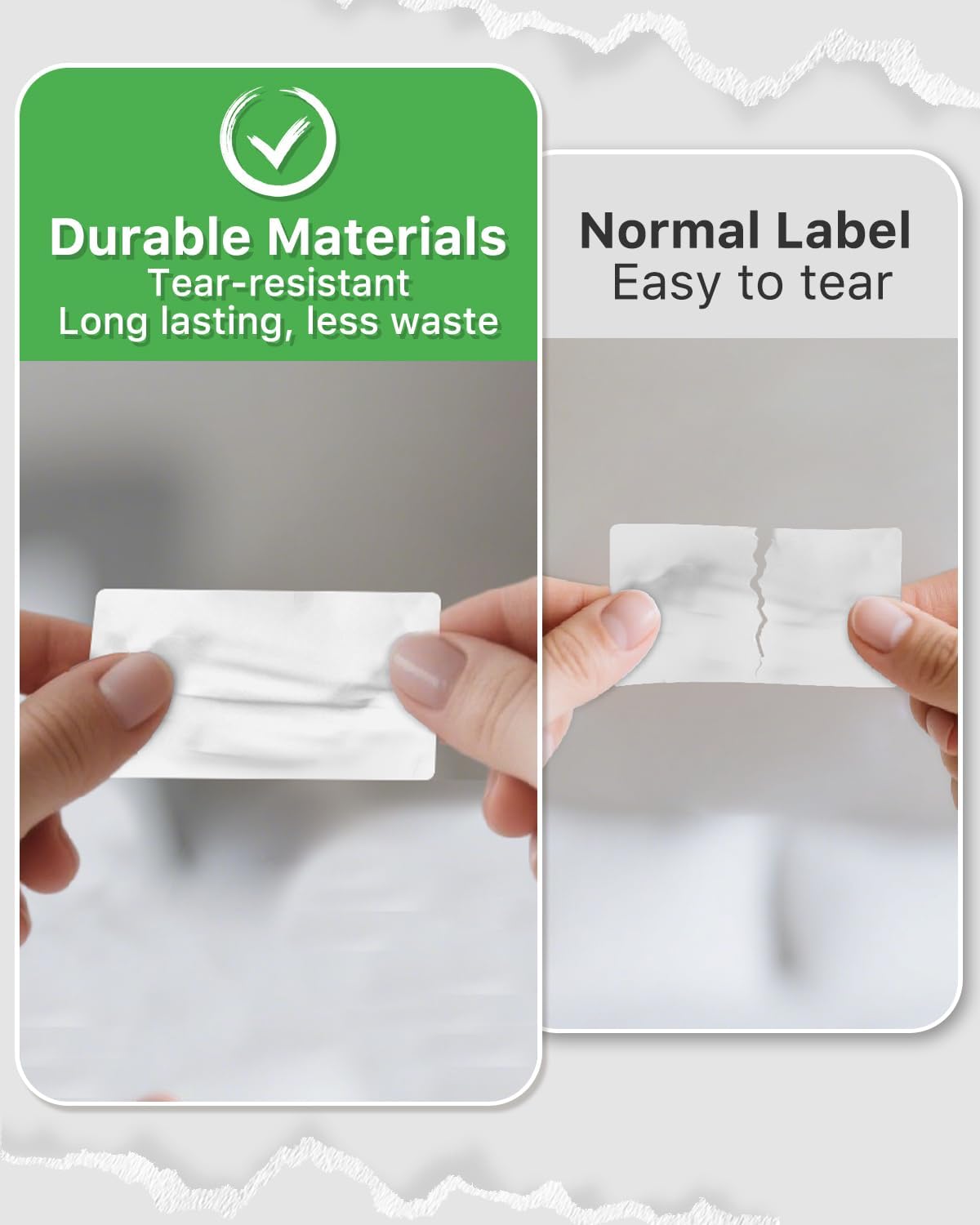 iEager 2.25x1.25 Inch Thermal Labels, White Durable Thermal Printer Stickers, Self-Adhesive Rectangle Shipping Label Printer Sticker for Barcode, Name, Address, 1000 Labels/Roll - Image 4