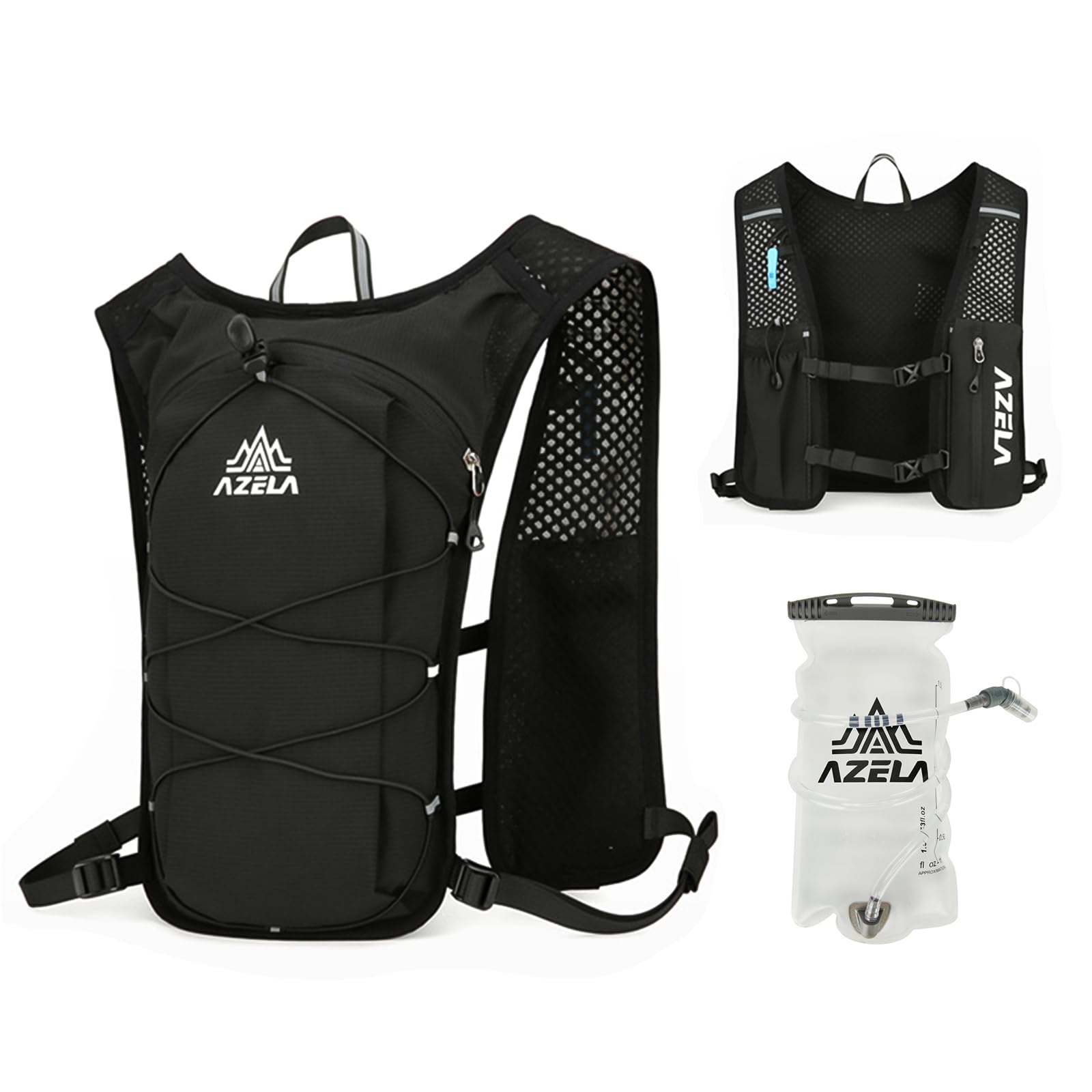 Esoes Adjustable Unisex Running Vest Lightweight 2L Hydration Pack Bladder for Trail Running, Marathon,Cycling Phone Holder Backpack