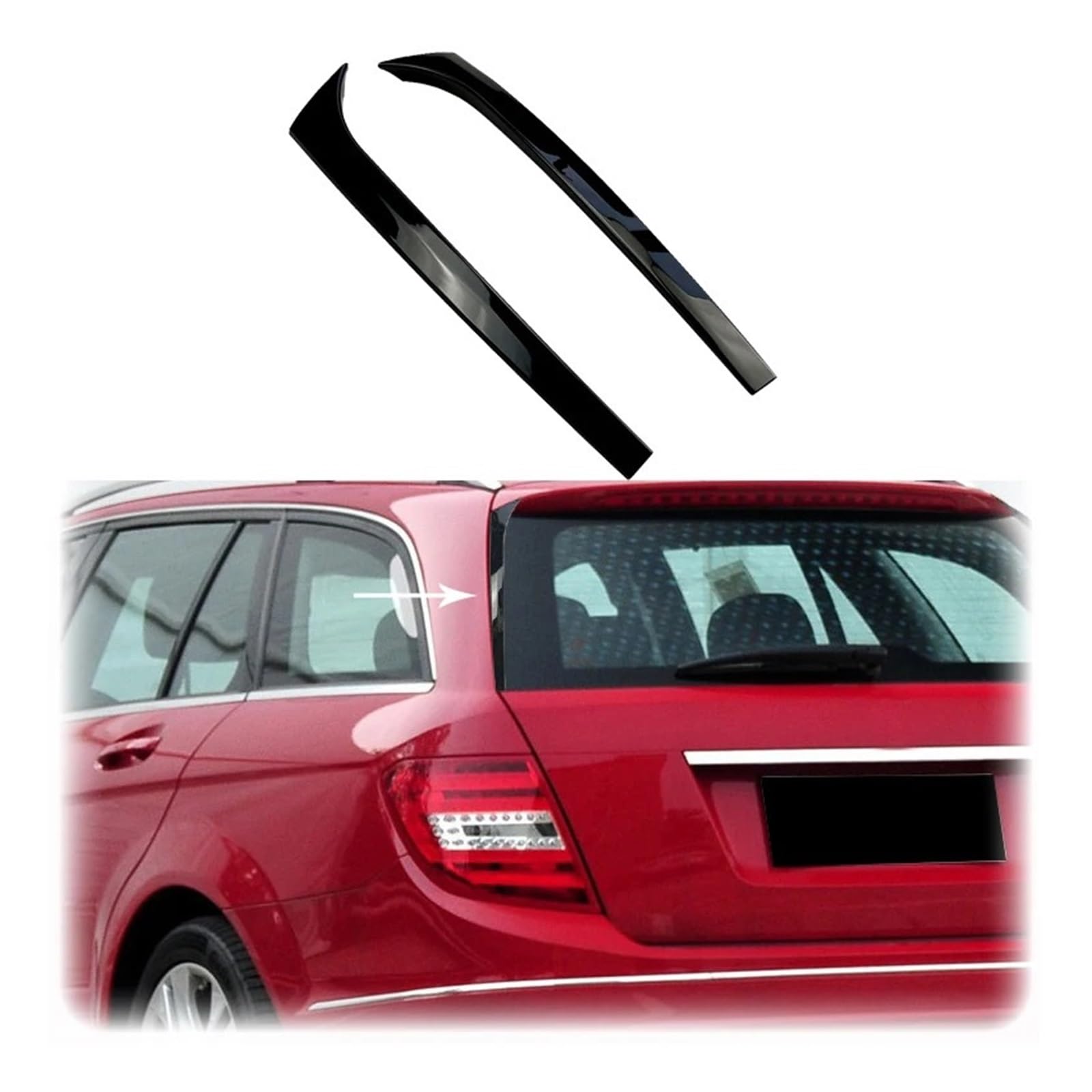 Listwa spojlera bocznego tylnej szyby,Compatible With C,for W204