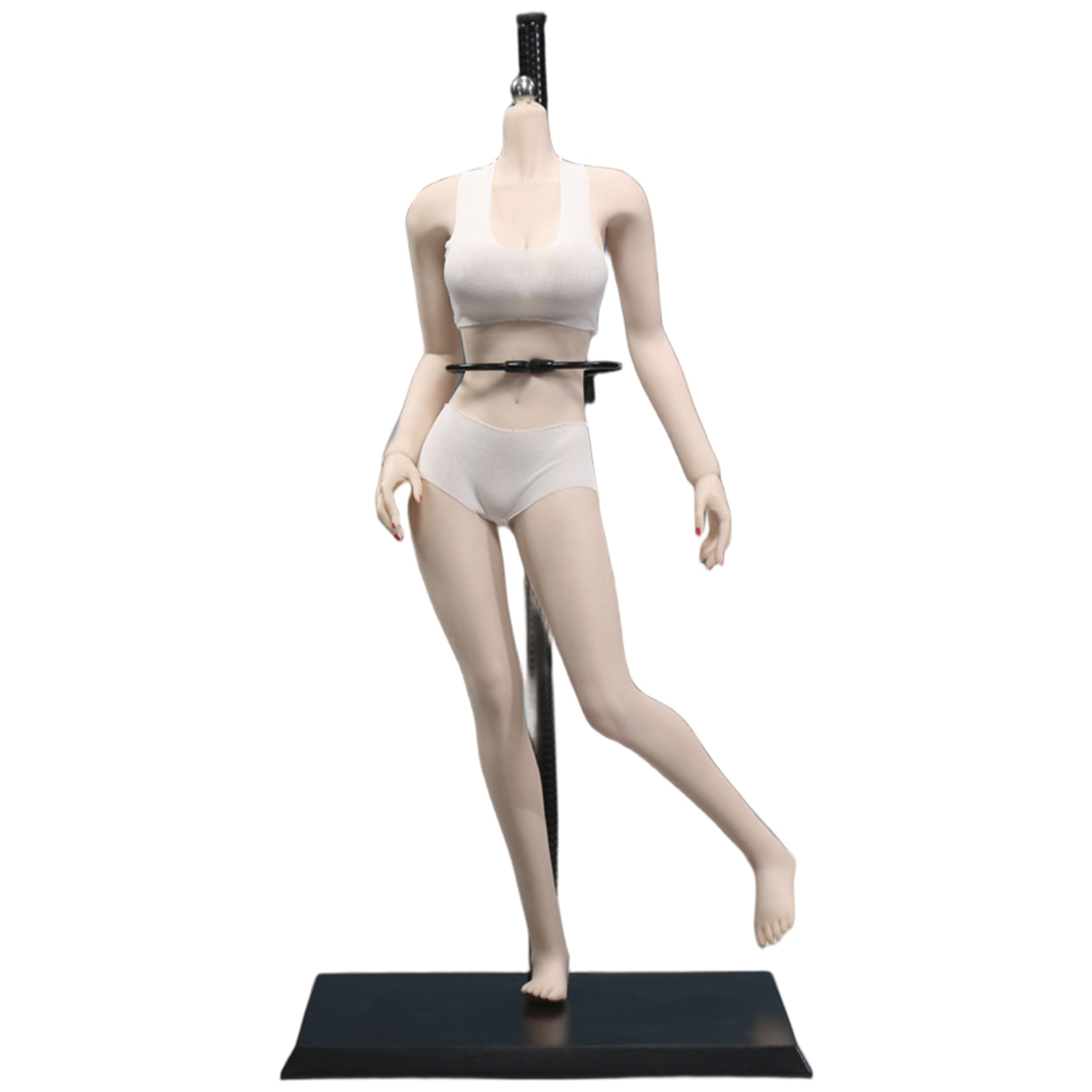 Monetais 1/6 Scale Super Flexible Female Action Figure Body with Seamless Rubber, Fair Tone