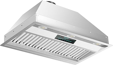 30 Inch Insert Range Hood, 900 CFM Ducted/Ductless Built-in Range Hood Charcoal Filter Included, Stainless Steel Kitchen Vent Hood With 4 Speed Gesture Sensing & 2 Pcs Adjustable Lights