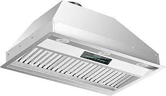 30 Inch Insert Range Hood, 900 CFM Ducted/Ductless Built-in Range Hood Charcoal Filter Included, Stainless Steel Kitchen Vent Hood With 4 Speed Gesture Sensing & 2 Pcs Adjustable Lights