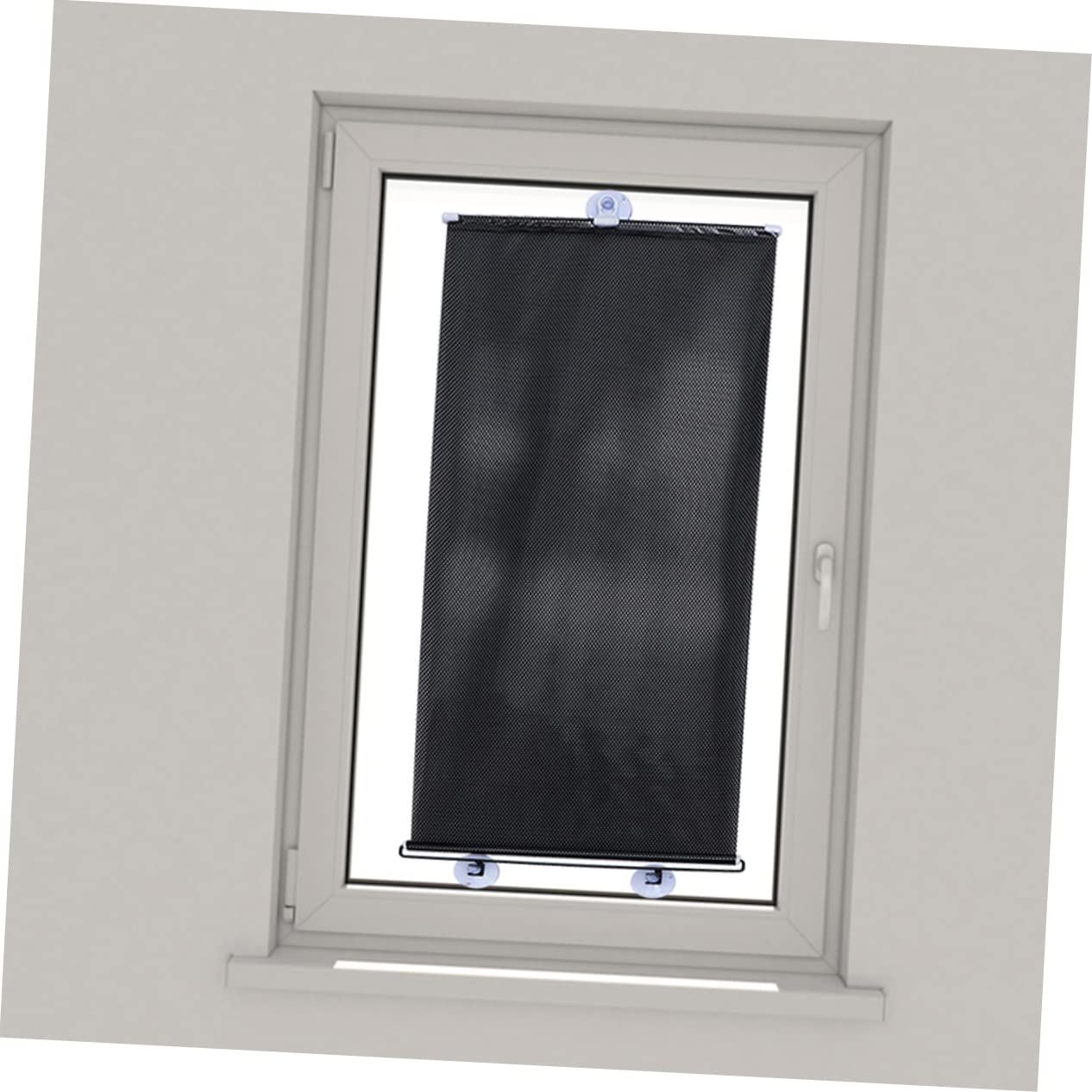 POPETPOP 4 Set Oscurante Auto Pieghevole con Ventosa Parasole Parabrezza PVC Resistente AI Graffi Isolante per Protezione Finestrino Facile da Riporre e Usare Nero